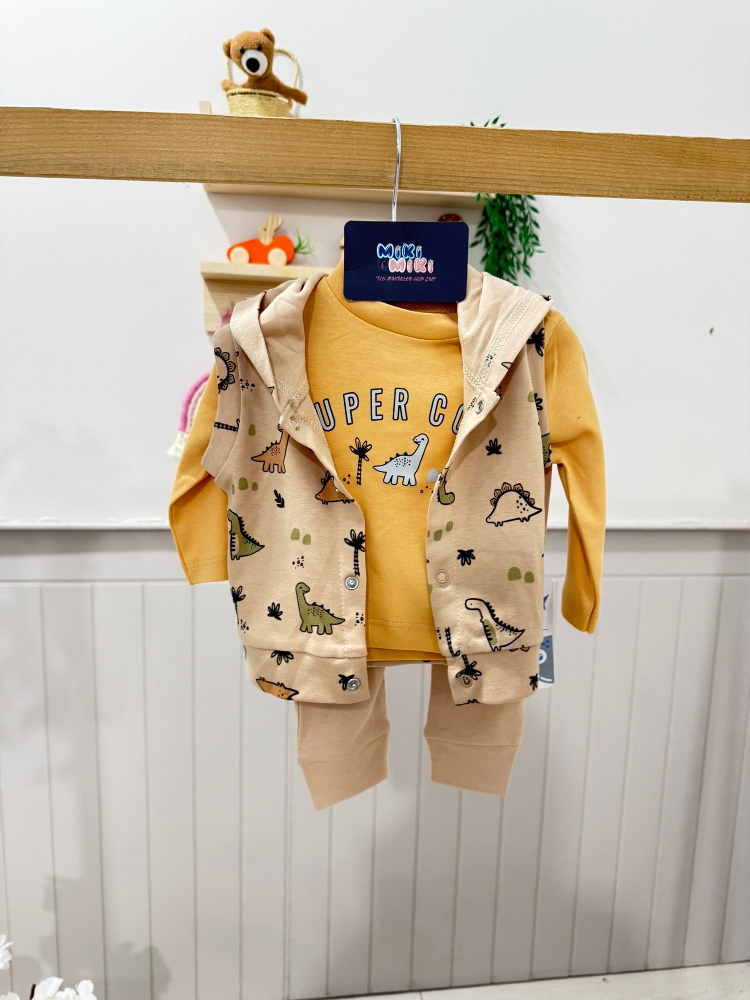 Unisex Yelekli 3'lü Takım Somon