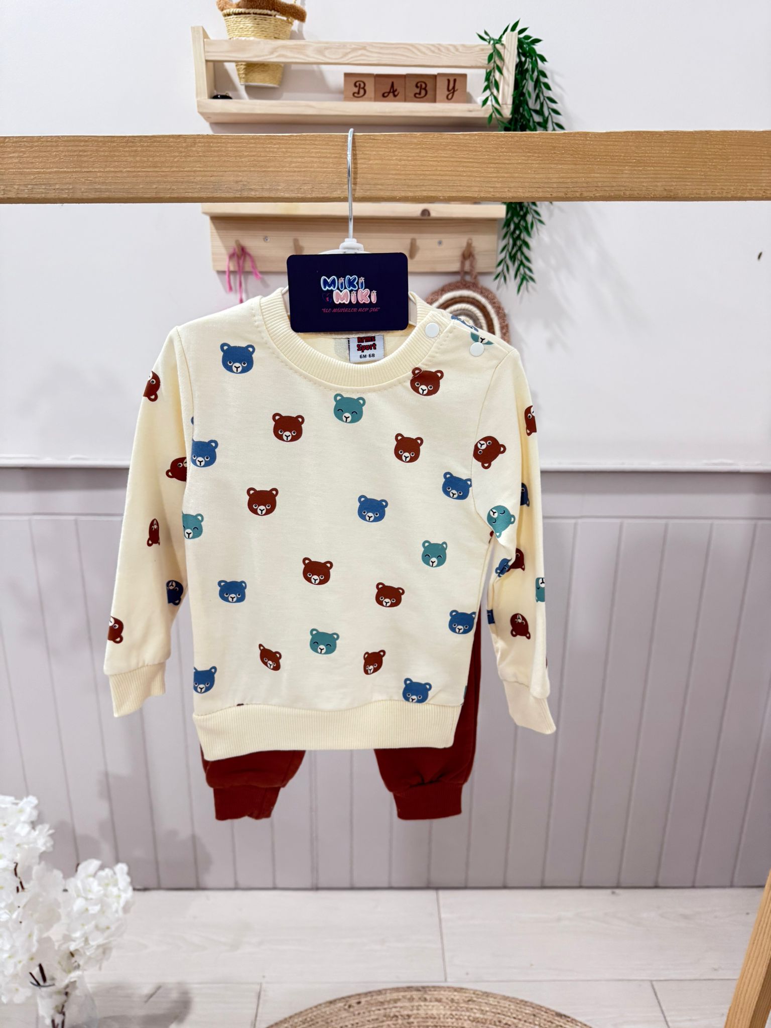 Unisex Ayıcıklı Sweat Takım