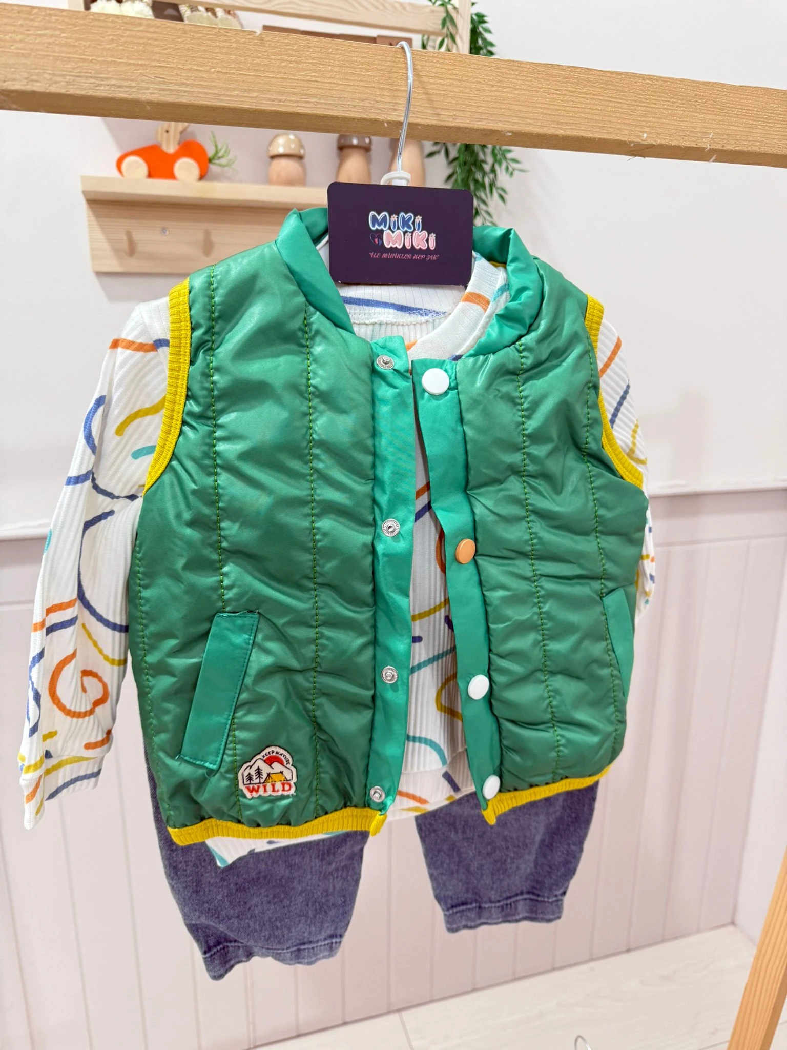 Mom Jean Kot Pantalonlu 3'Lü Set 