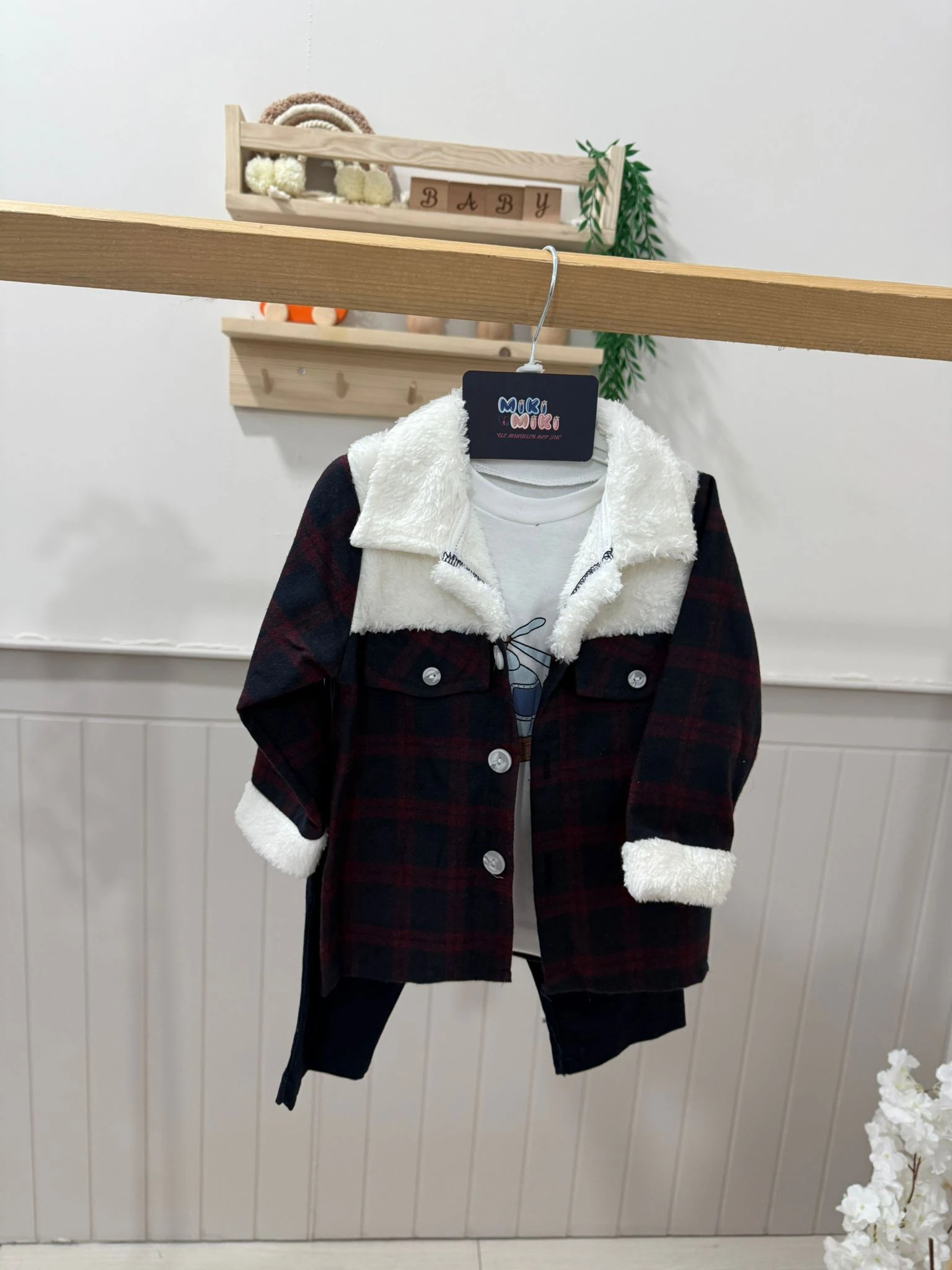 Ceketli Kürk Yaka 3'Lü Set Model-2