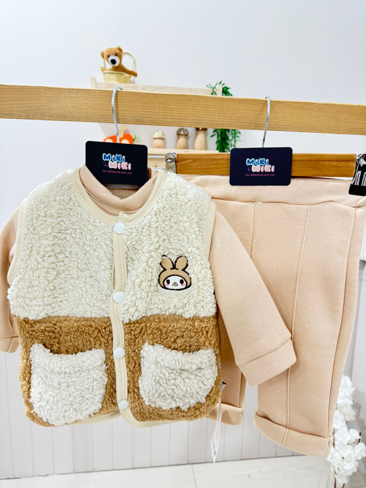 Welsoft Yelekli 3 İplik Üçlü Takım