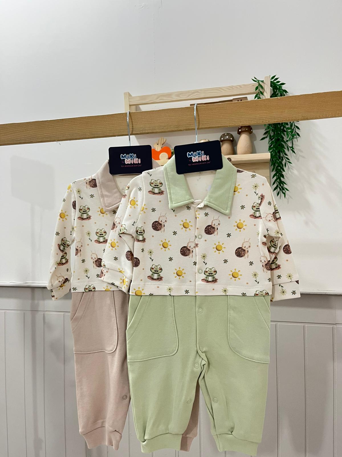 %100 Pamuk Hayvanlar Alemi Tasarım Tulum