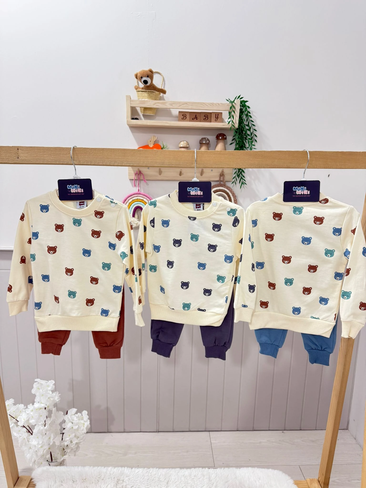 Unisex Ayıcıklı Sweat Takım