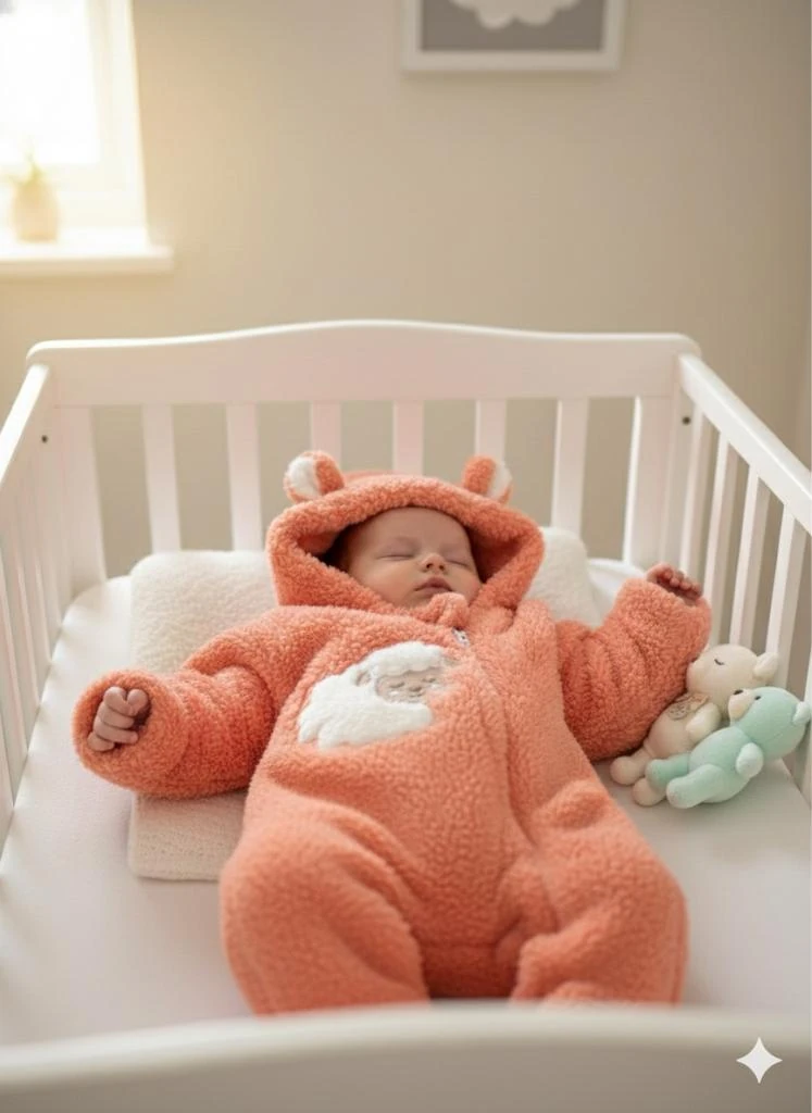 Welsoft Şapkalı Kız Bebek Dış Tulum