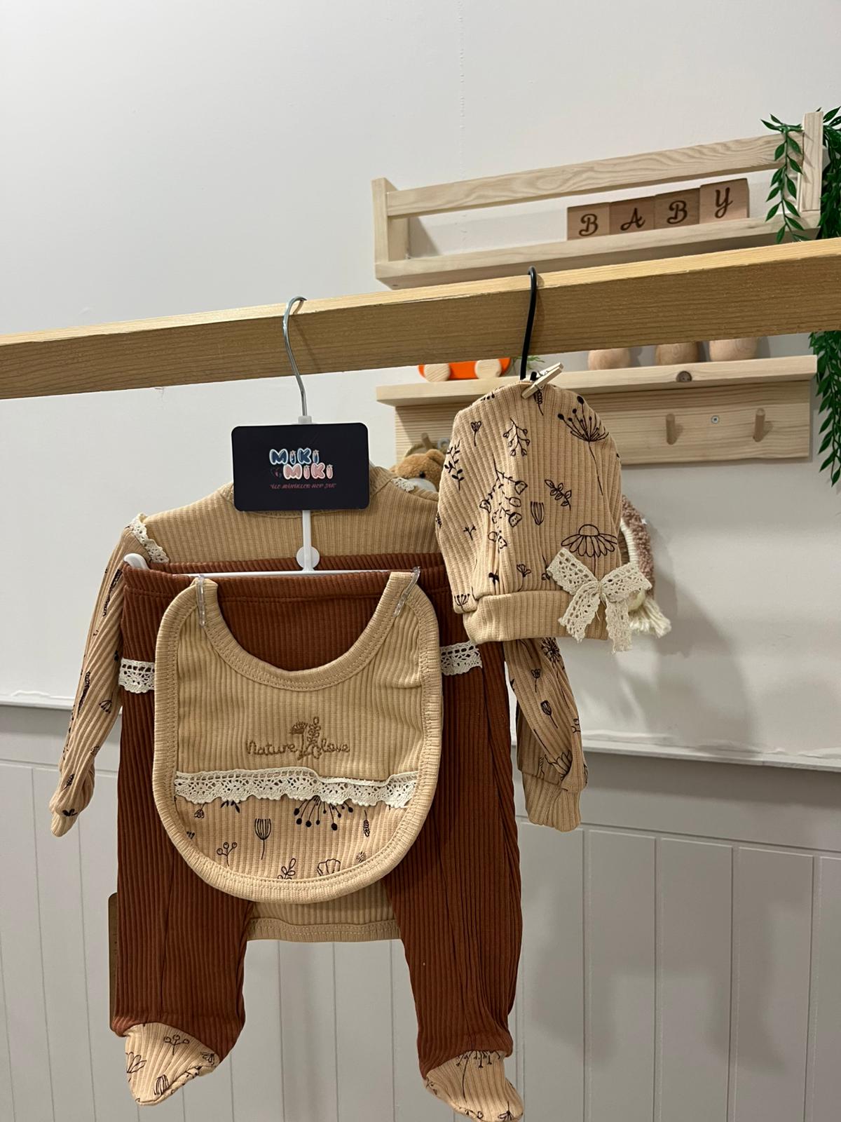 Organik Yusufçuk Nakışlı 5'Li Hastane Çıkışı