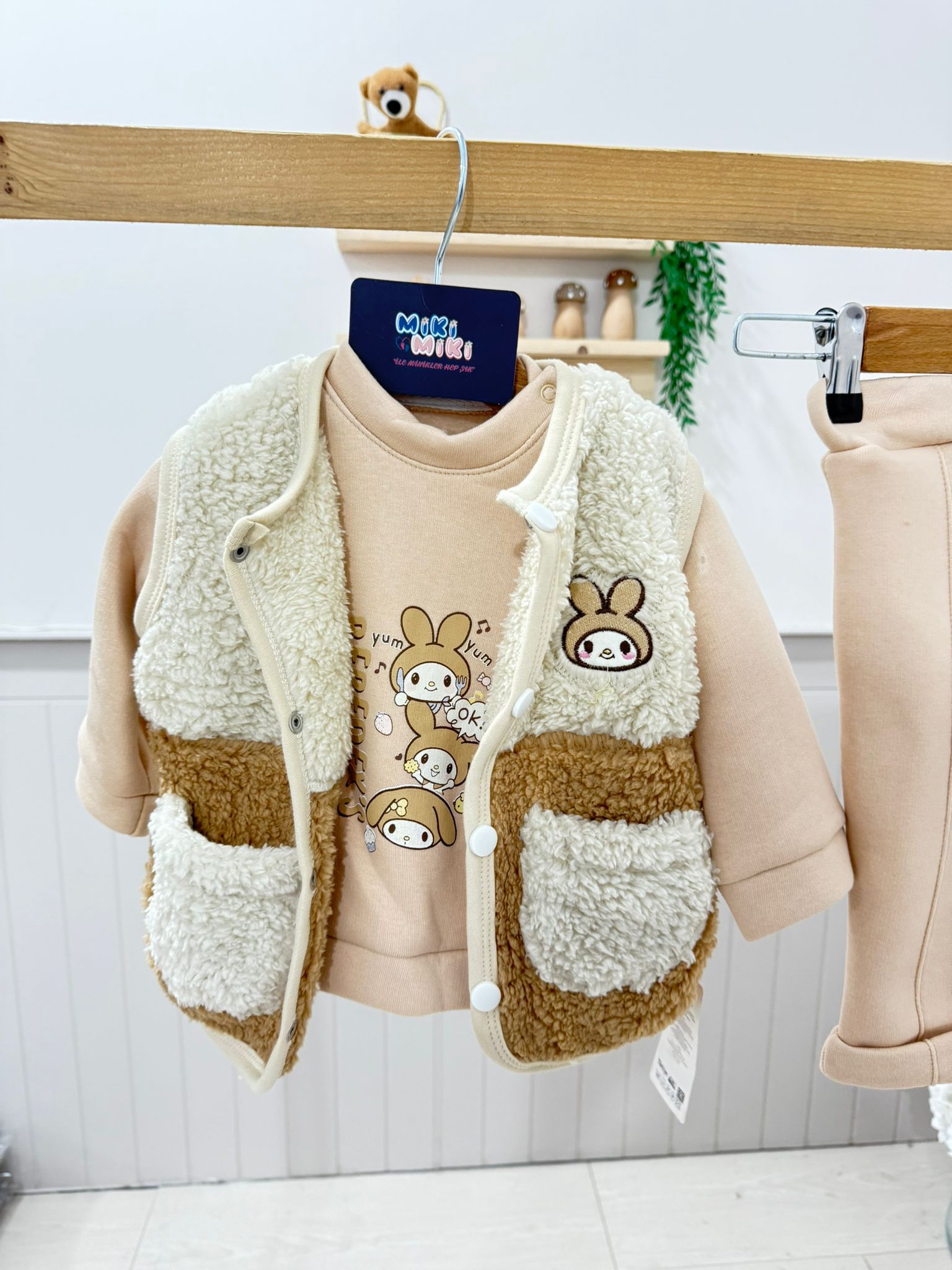 Welsoft Yelekli 3 İplik Üçlü Takım