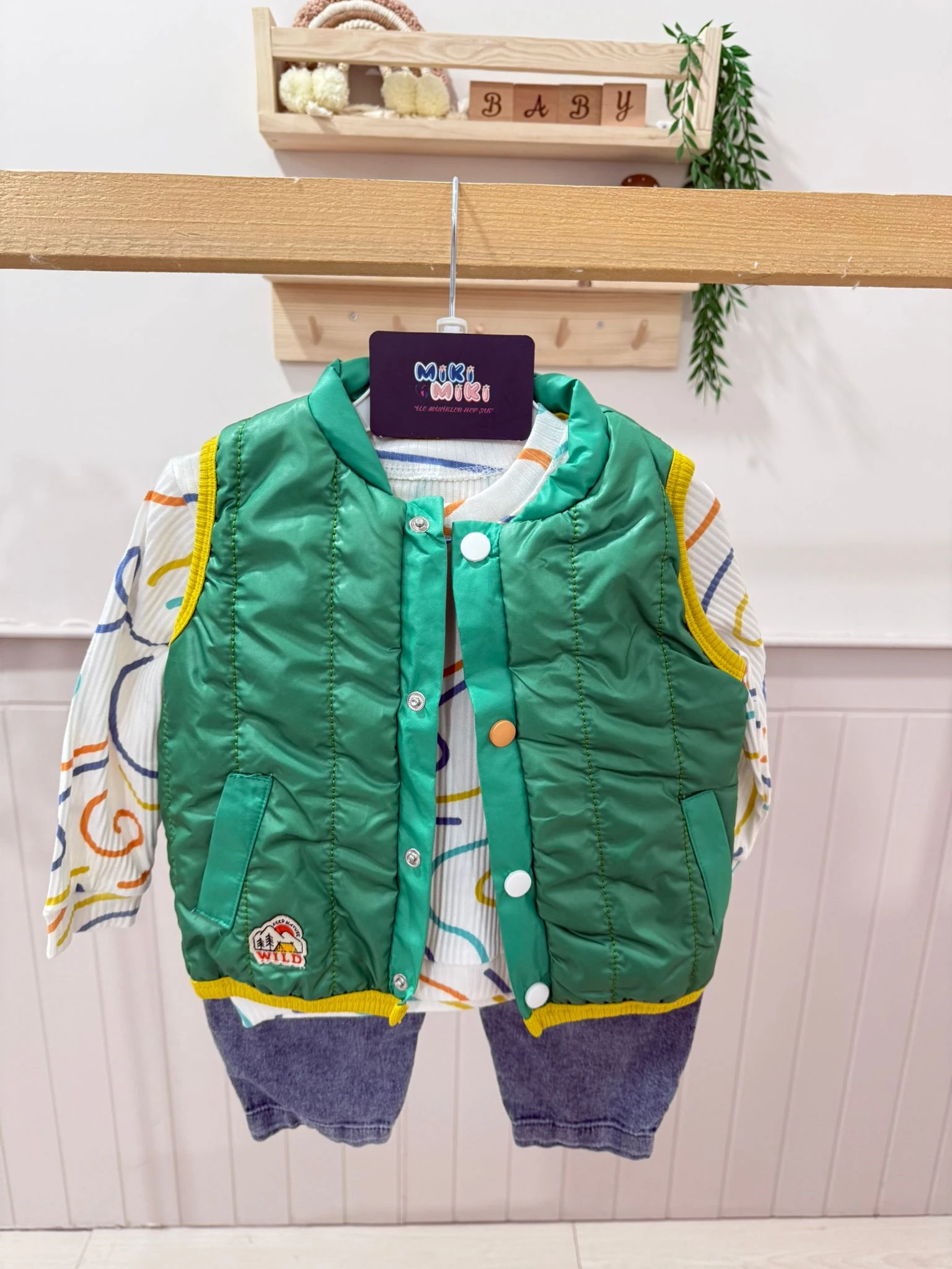 Mom Jean Kot Pantalonlu 3'Lü Set 