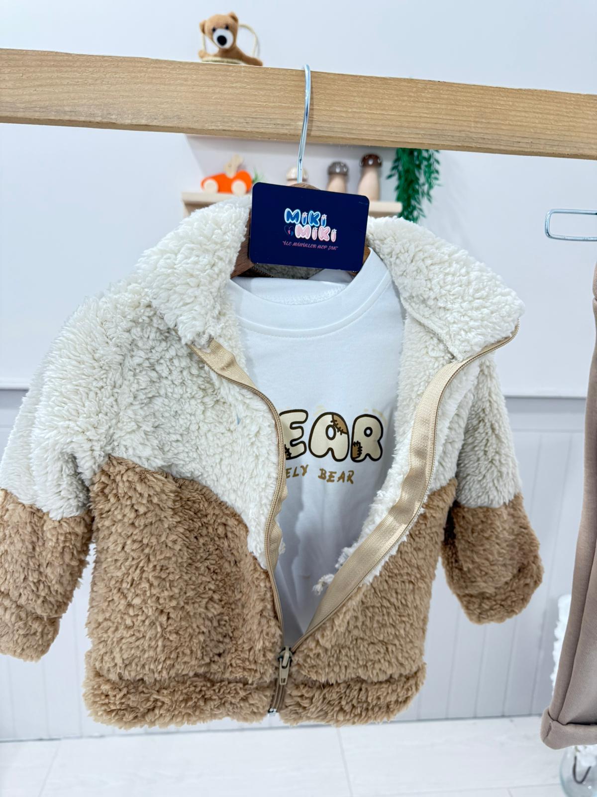 Premium Kalite Kürklü Altı Çift Şardonlu Erkek 3'Lü Takım (Bol Kalıp)