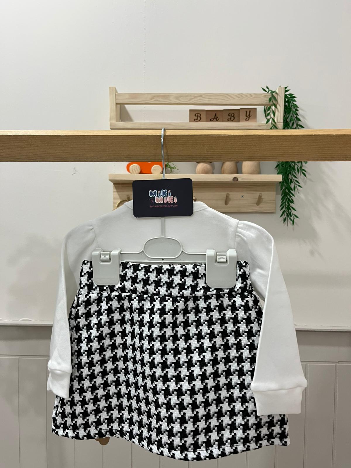 Fiyonklu Kaşe Etek Takım