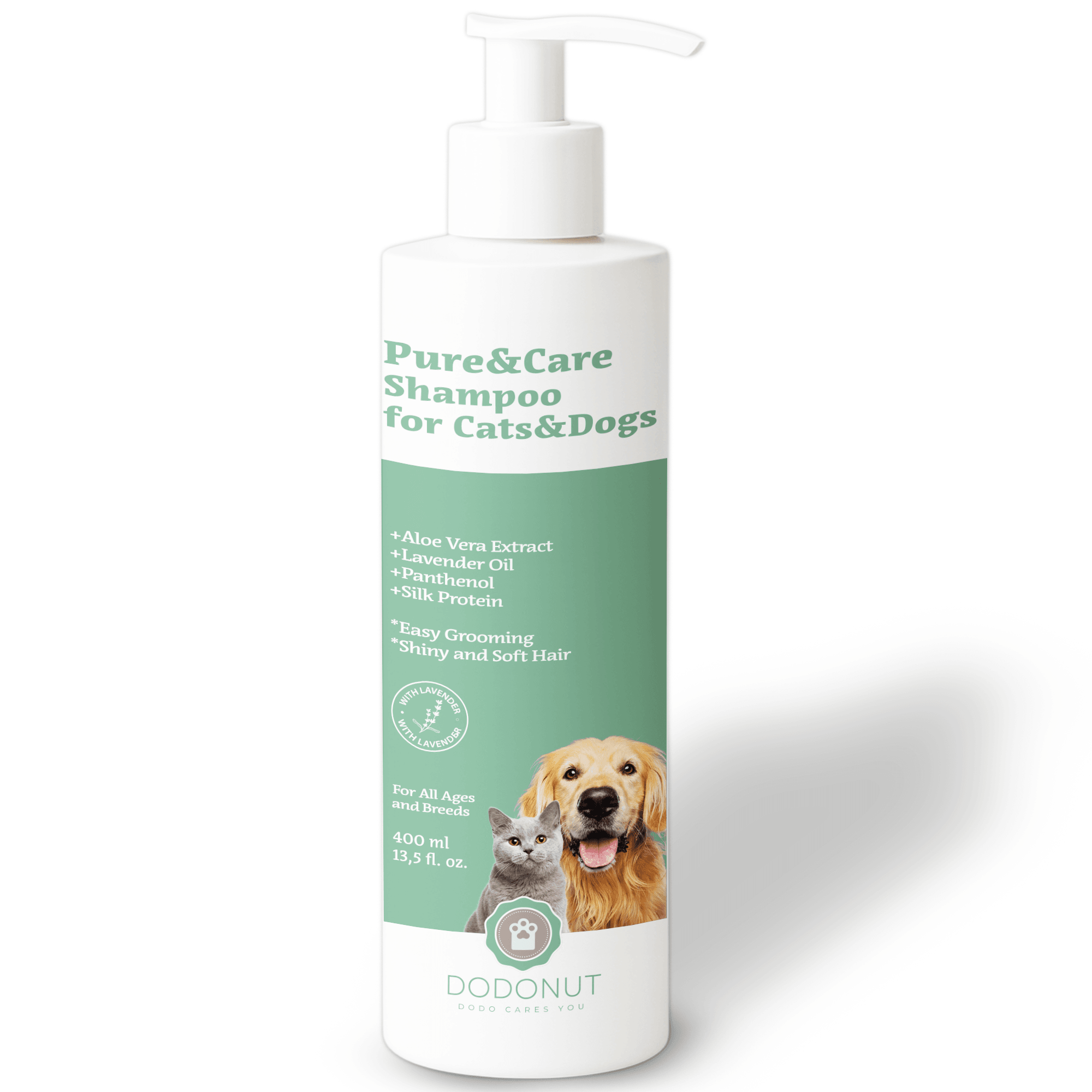 Pure&Care Doğal Kedi ve Köpek Şampuanı, Alkol, SLS/SLES, Paraben, Silikon İçermez, 400 ML