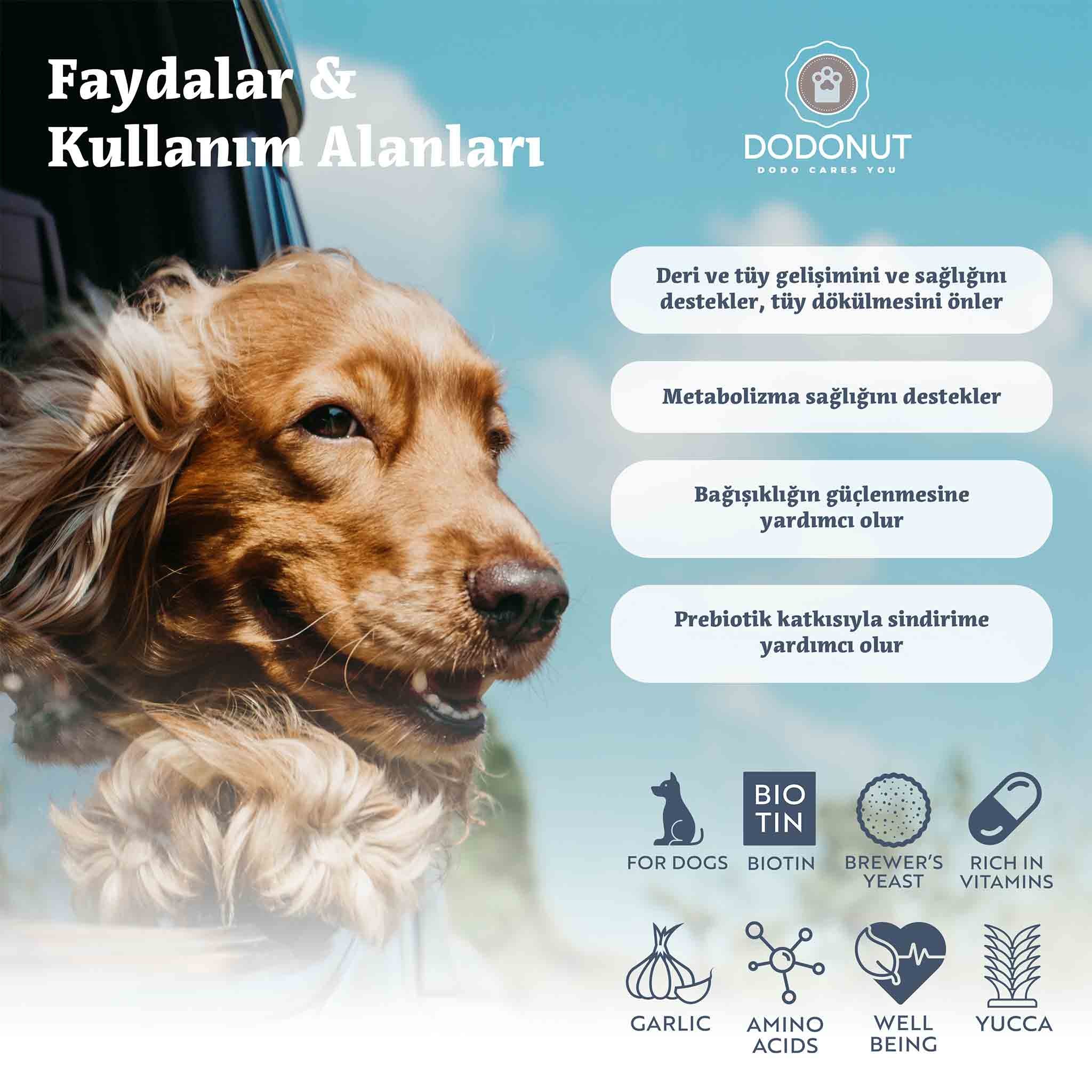 HappyDerm Küçük Irk Köpek Deri ve Tüy Sağlığı Besin Takviyesi, 60 Tablet