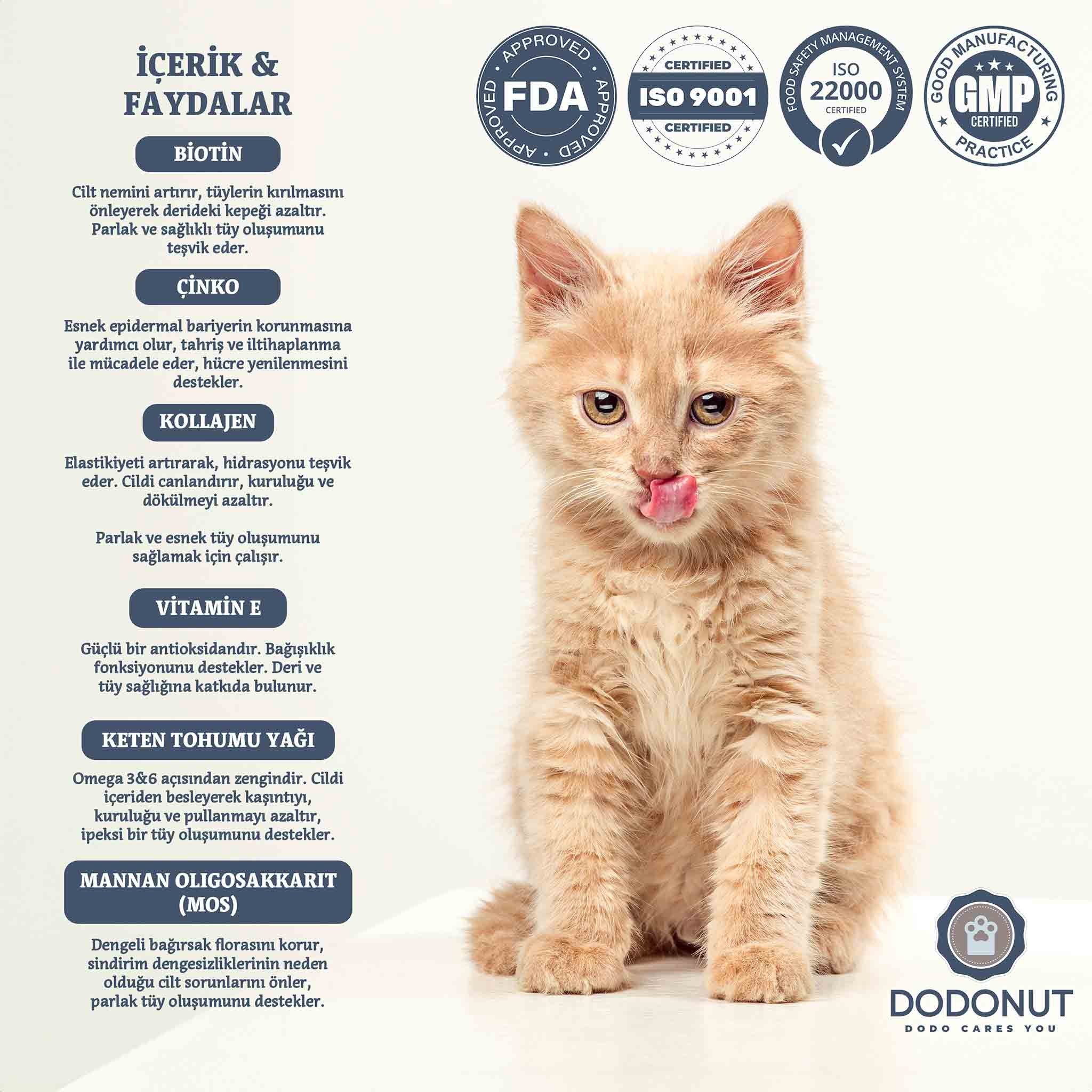 HappyDerm Kedi Biotinli Deri&Tüy Sağlığı Malt Besin Takviyesi,100 GR