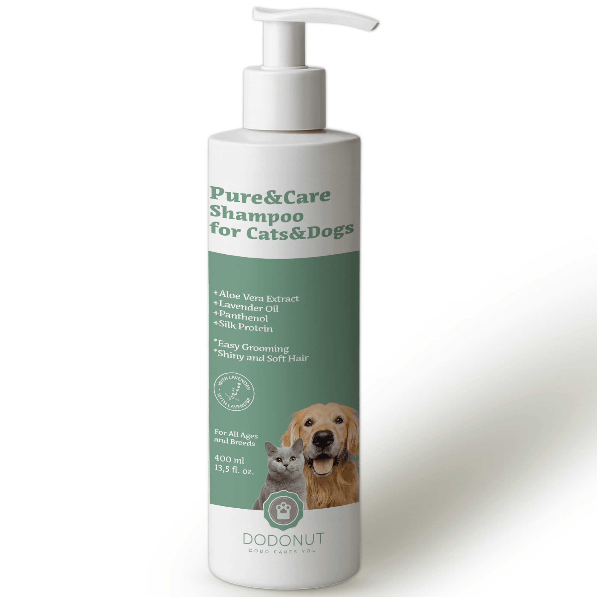 Pure&Care Doğal Kedi ve Köpek Şampuanı, Alkol, SLS/SLES, Paraben, Silikon İçermez, 400 ML