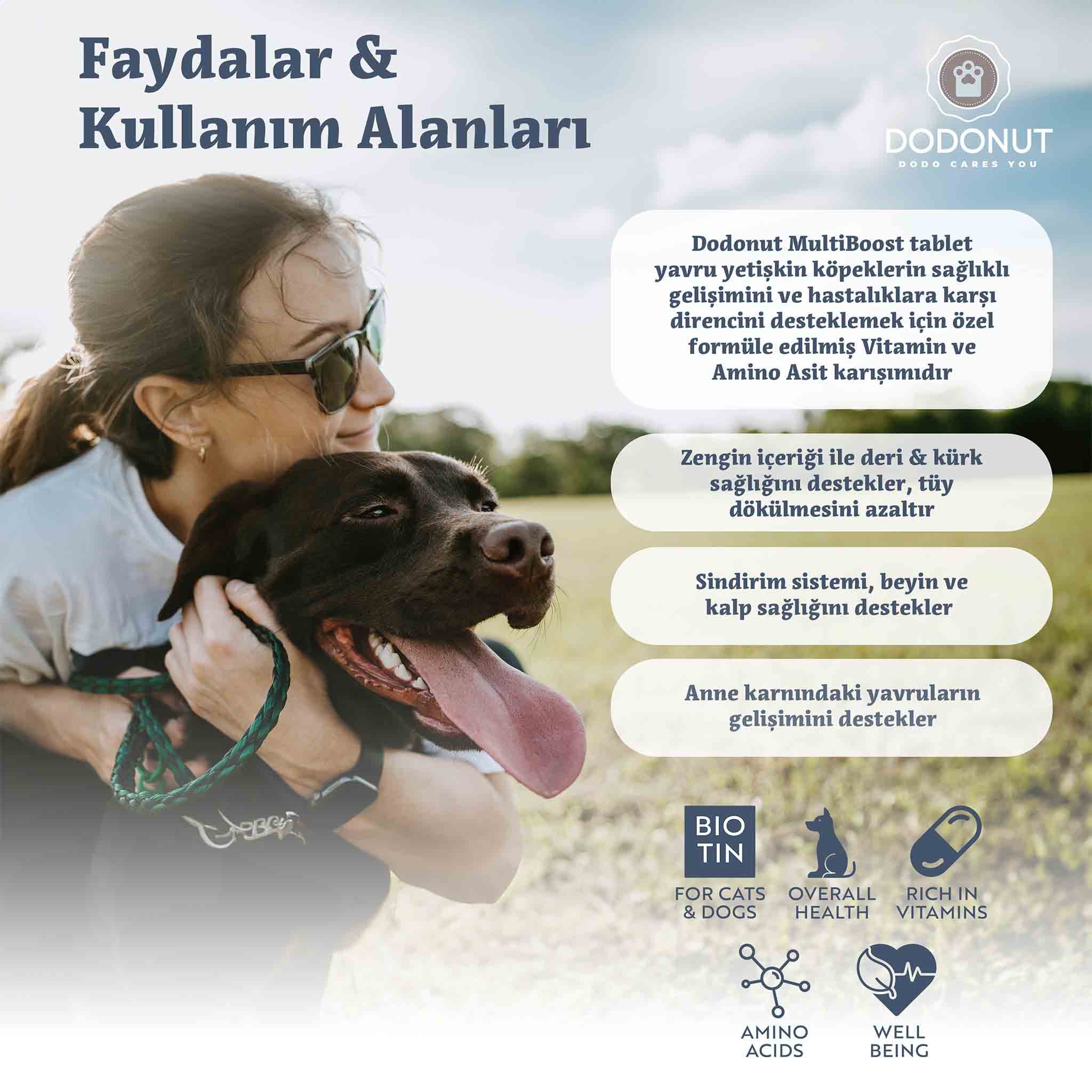 MultiBoost Dog Multivitamin ve Amino Asit Besin Takviyesi, 150 Tablet