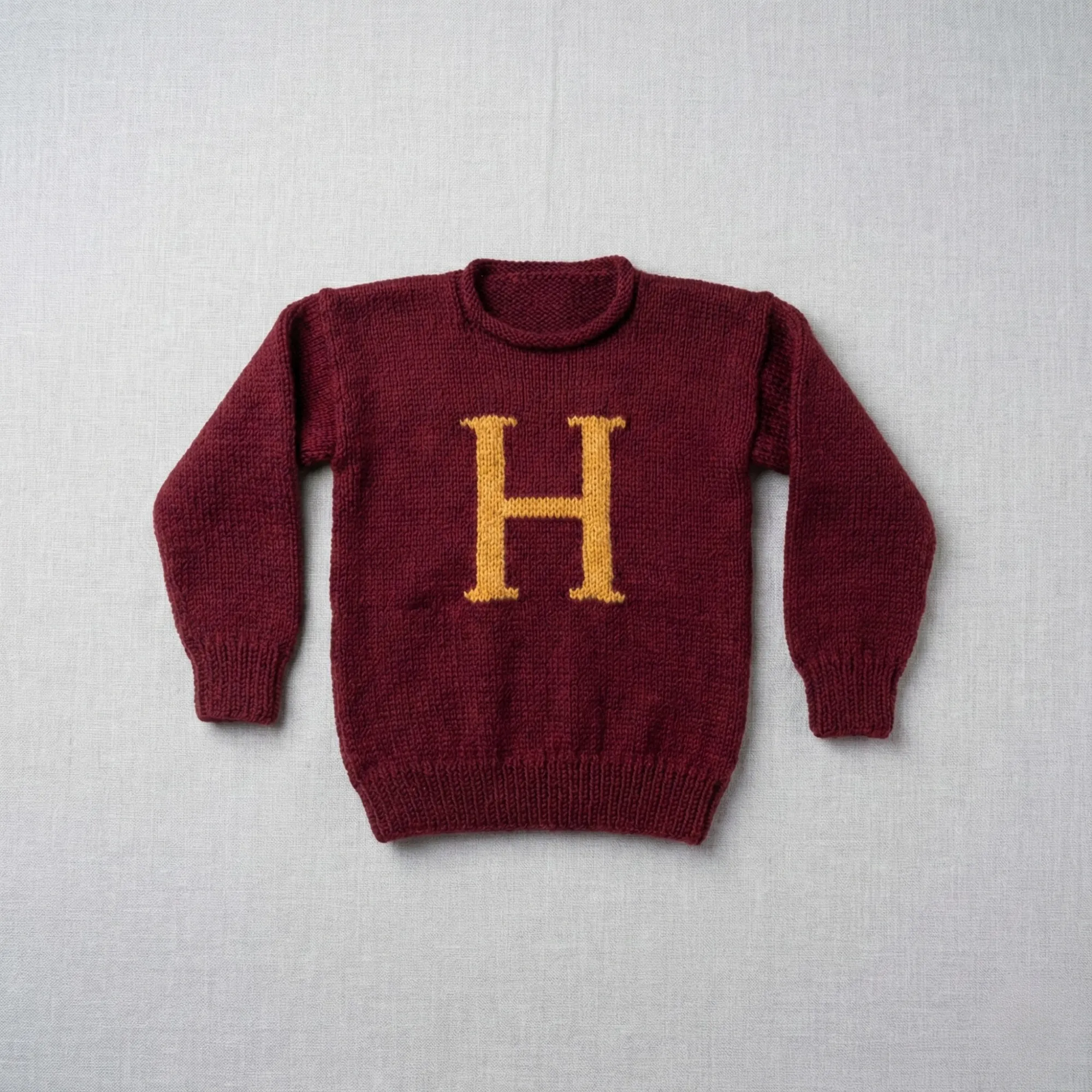 Kişiye Özel Harf İşlemeli El Örgüsü Çocuk Kazak - İsimli, Renkli, Yumuşak Dokulu