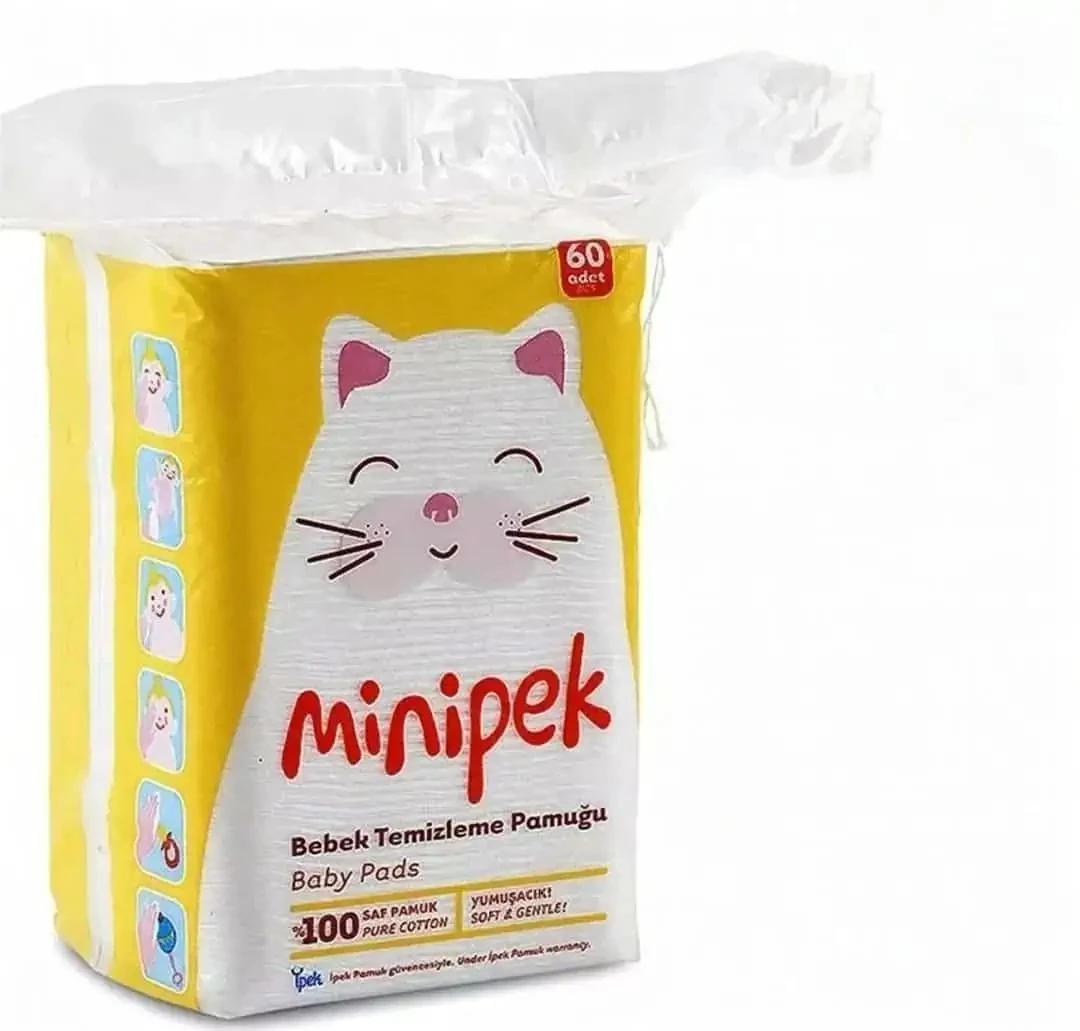 İpek Minipek Bebek Temizleme Pamuğu 60 Adet