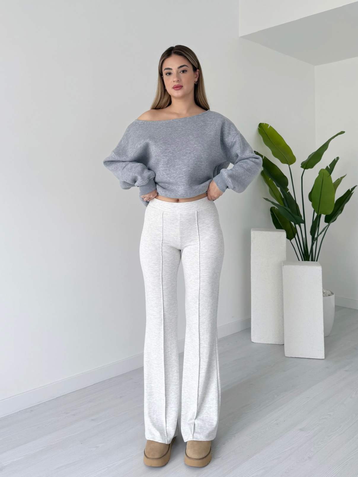 İspanyol Paça Çimalı Modal Tayt