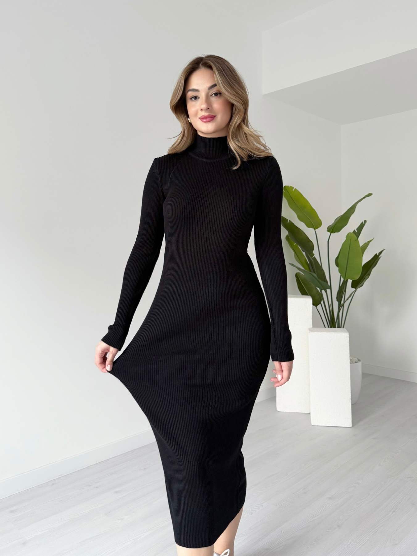 Midi Boy Basic Triko Elbise