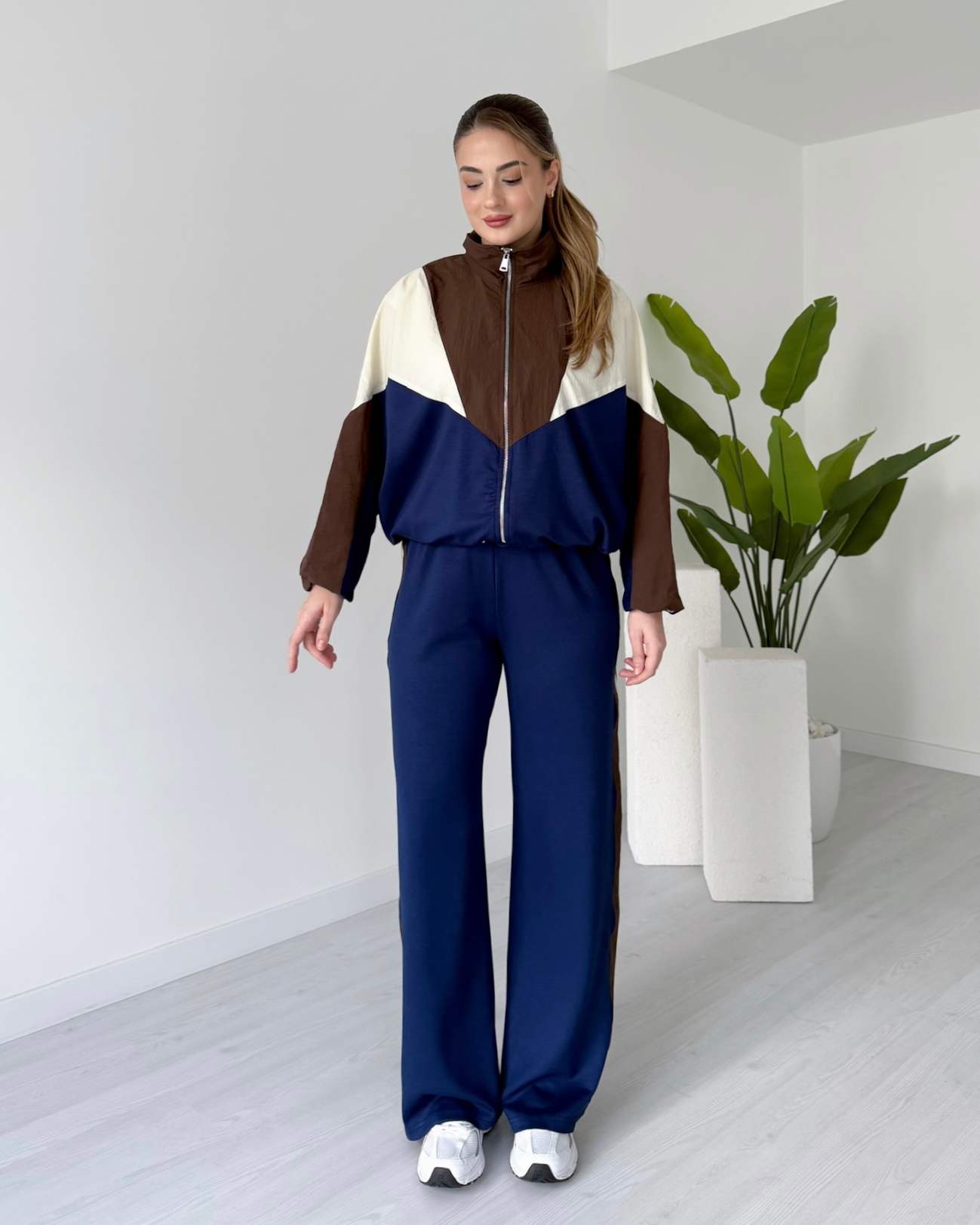 Paraşüt Garnili Eşofman Takımı - Lacivert