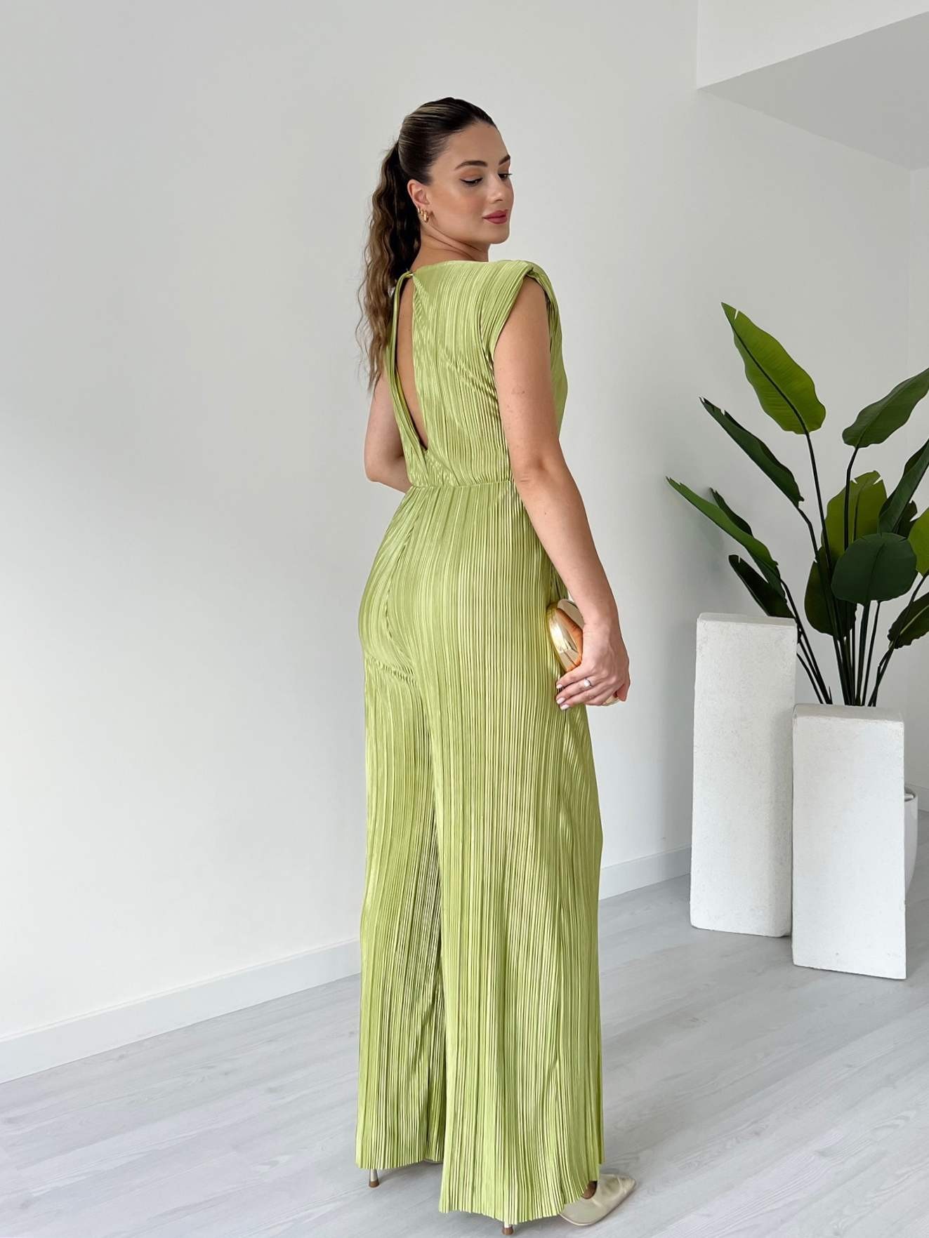 Bel Detaylı Piliseli Tulum