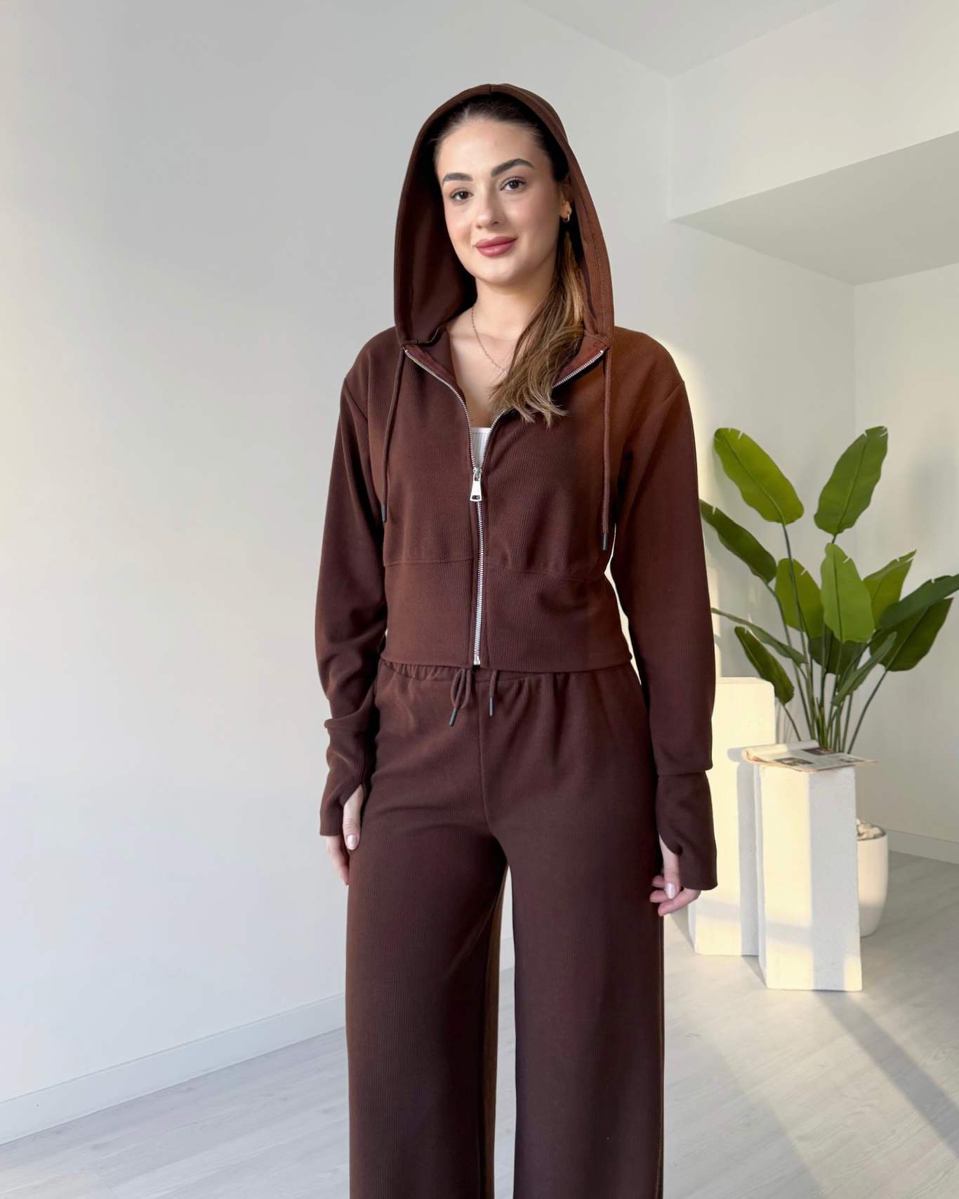 Selanik Kumaş Parmak Geçmeli İkili Takım