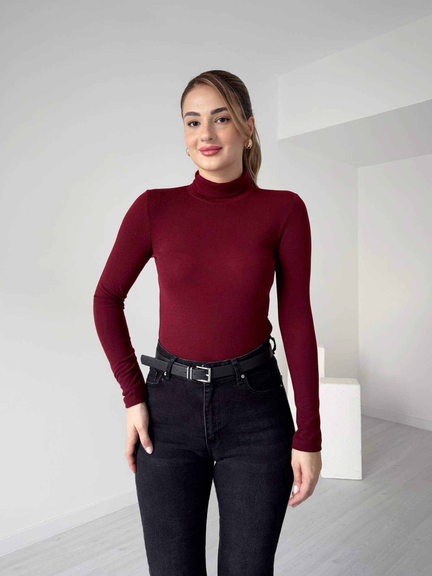 Balıkçı Yaka Modal T-Shirt