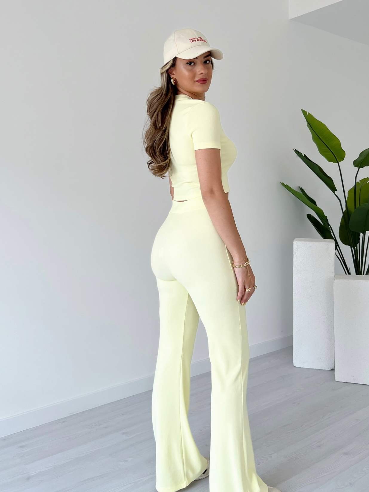 Simli Güneş Baskılı Crop Takım