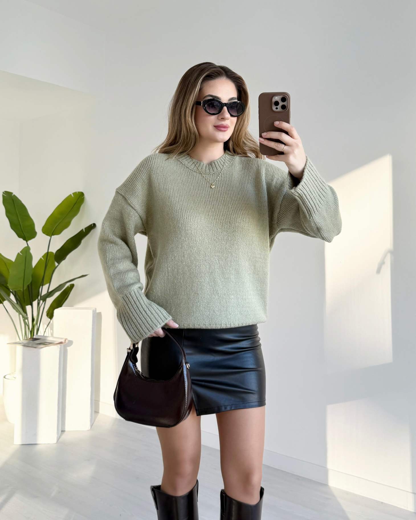 Bisiklet Yaka Oversize Kazak