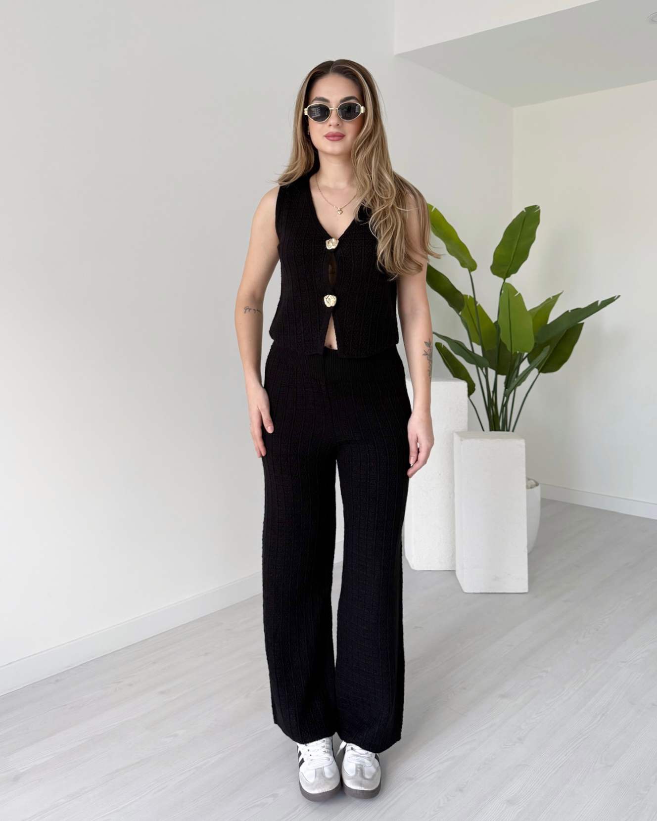 Yelekli Triko Takım