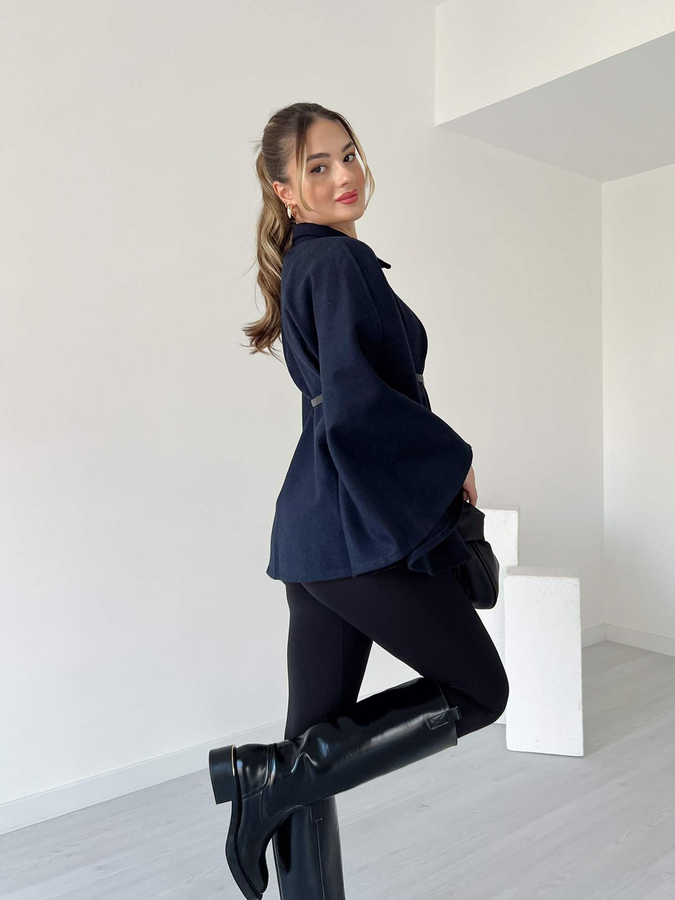 İnce Kemerli Ceket Pantolon Takım
