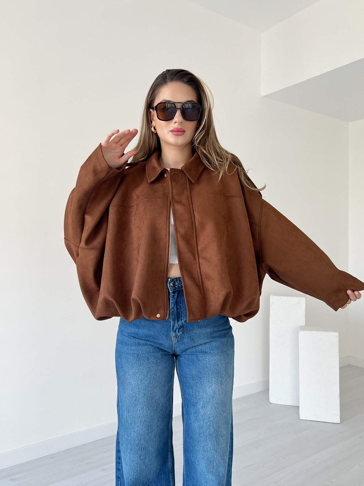 Süet Bomber Ceket