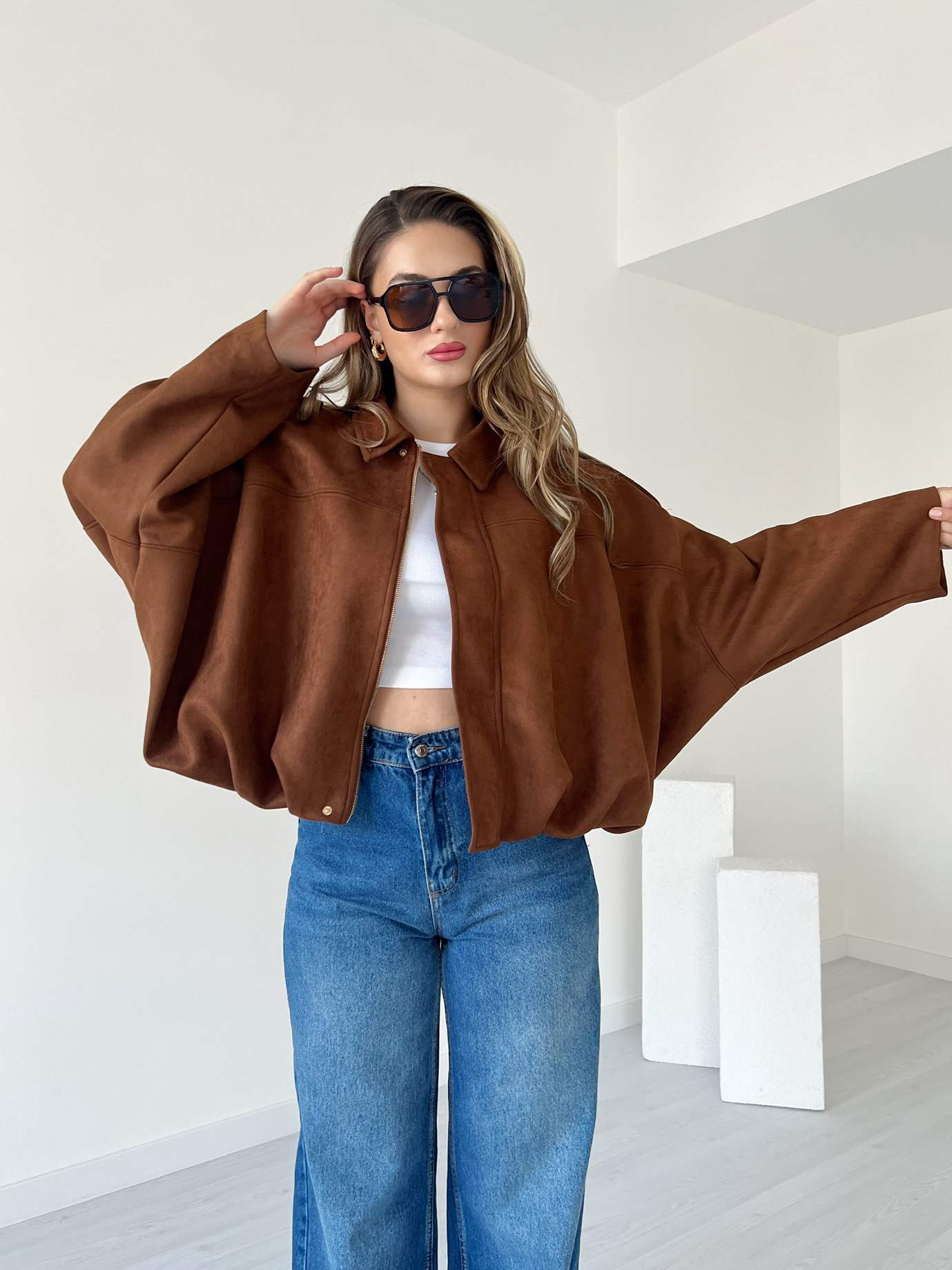 Süet Bomber Ceket