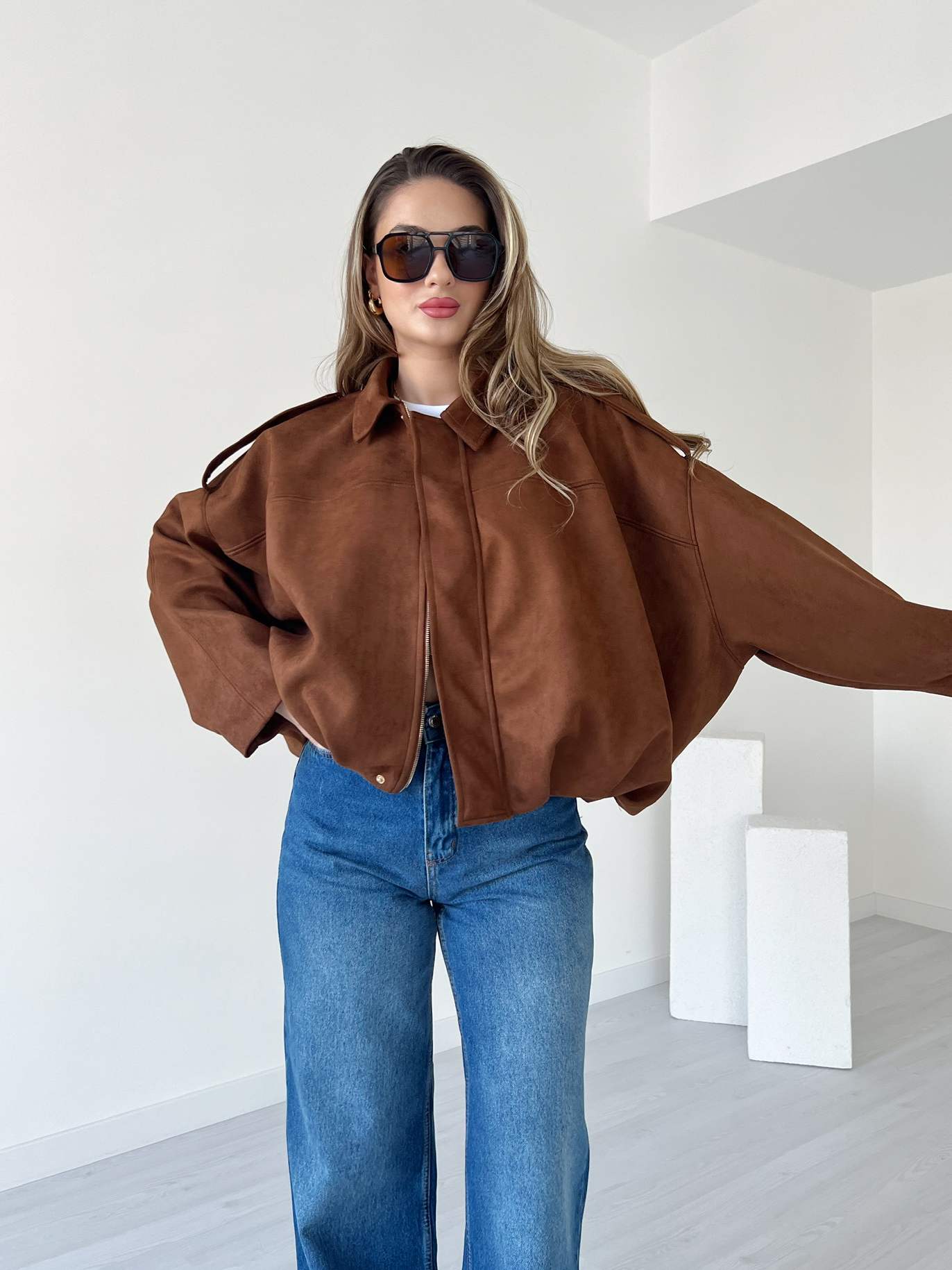 Süet Bomber Ceket
