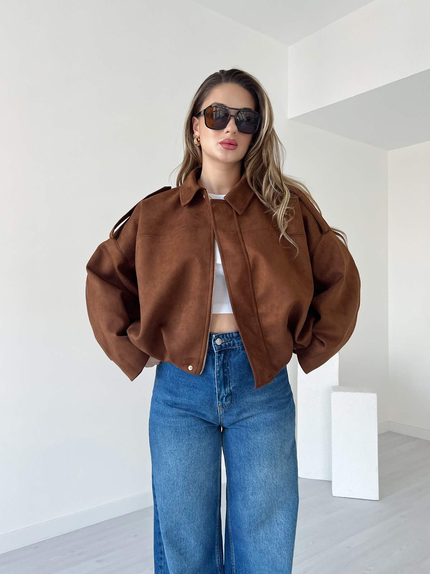 Süet Bomber Ceket