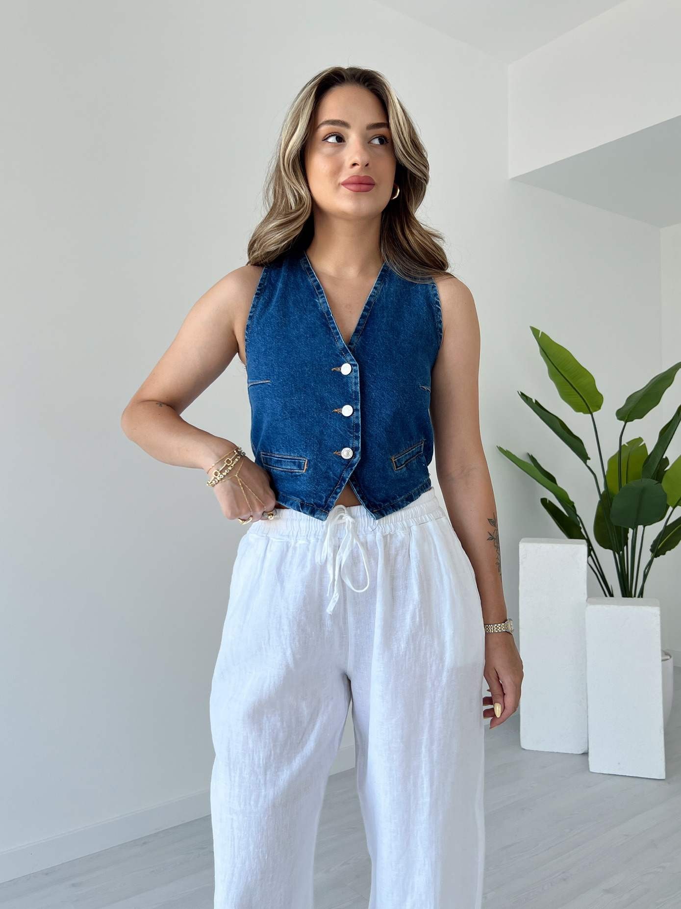 Denim Yelek