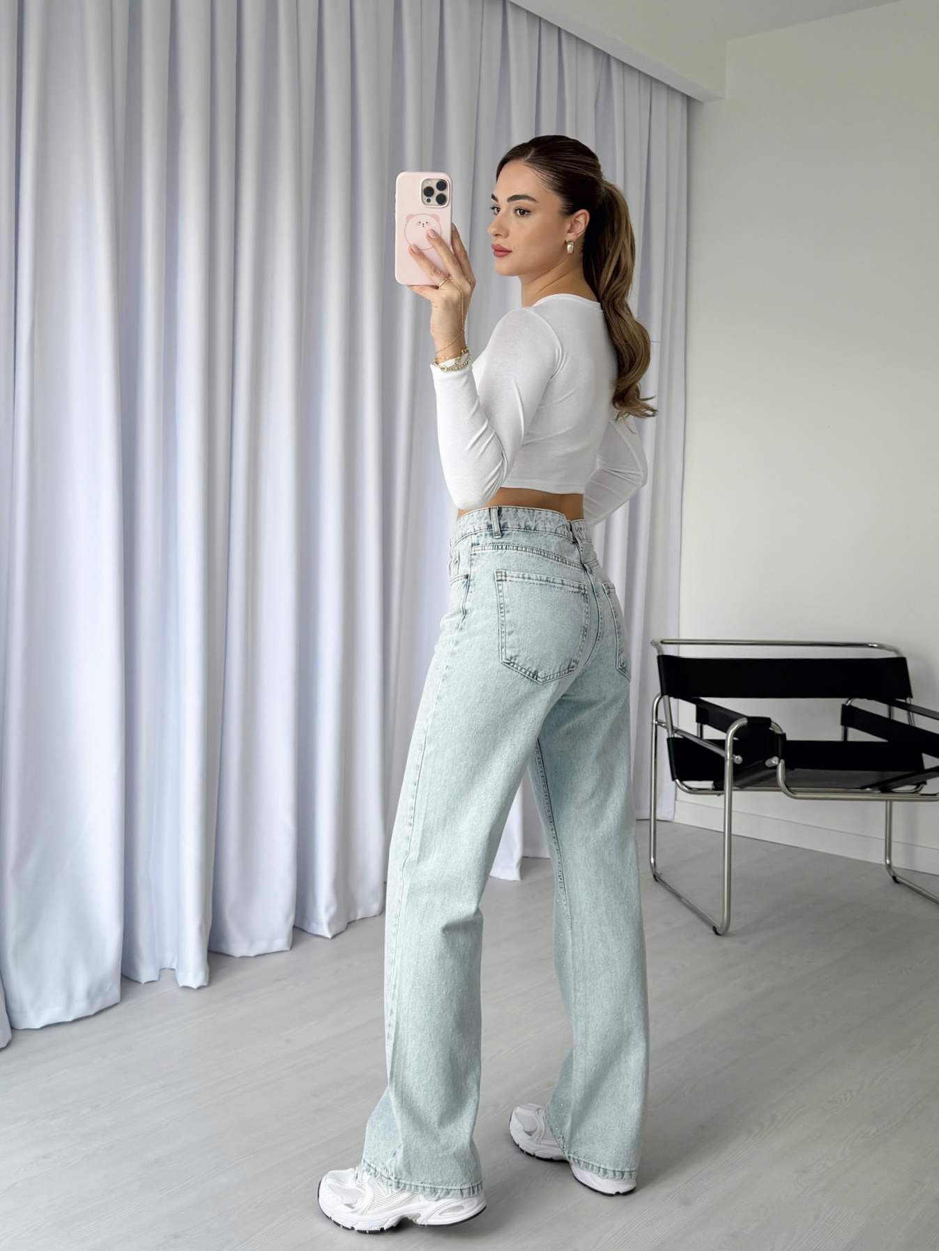 Önü Taşlı Premium Straight Jean