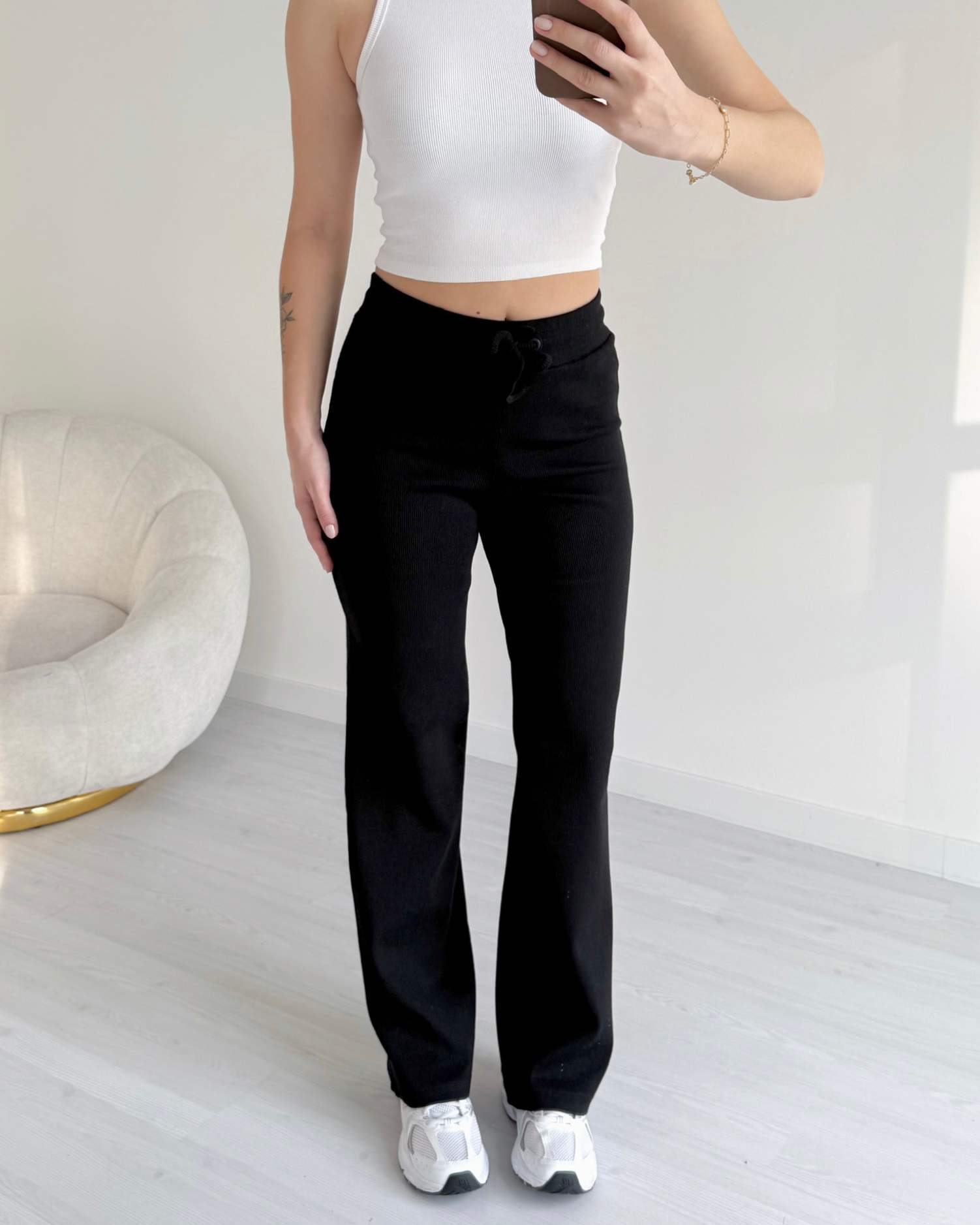 Bol Paça Fitilli Penye Pantolon