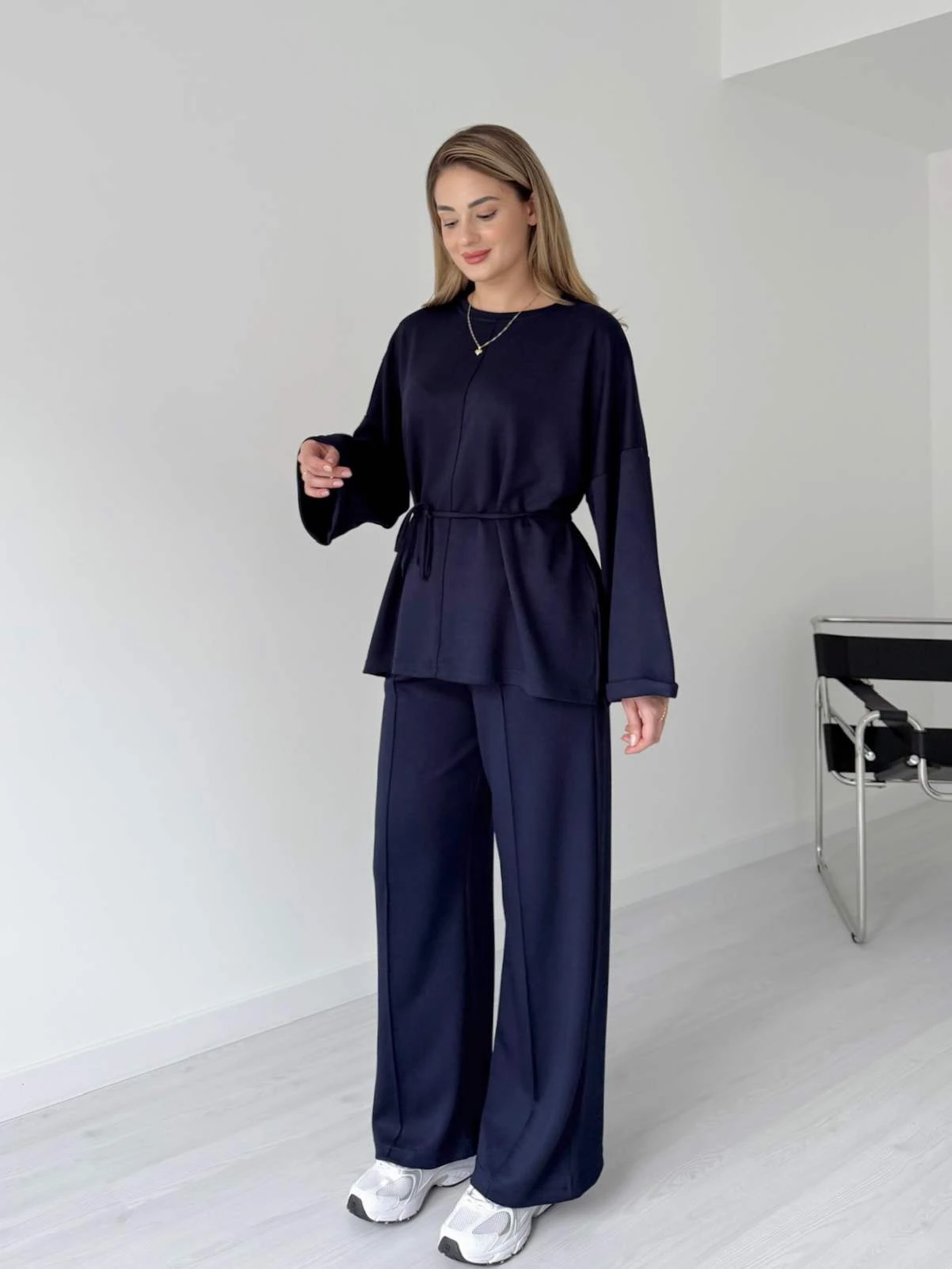 Bağlama Detaylı Modal Kumaş İkili Takım