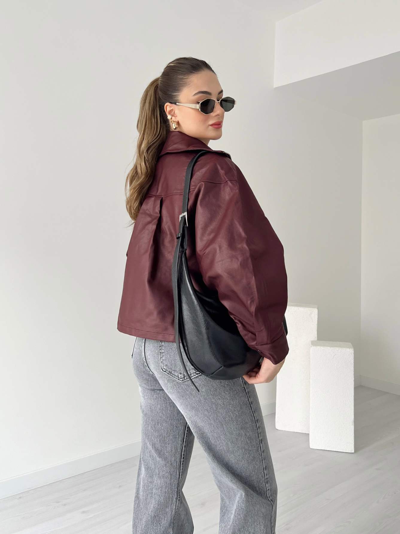 Oversize Mumlu Denim Ceket