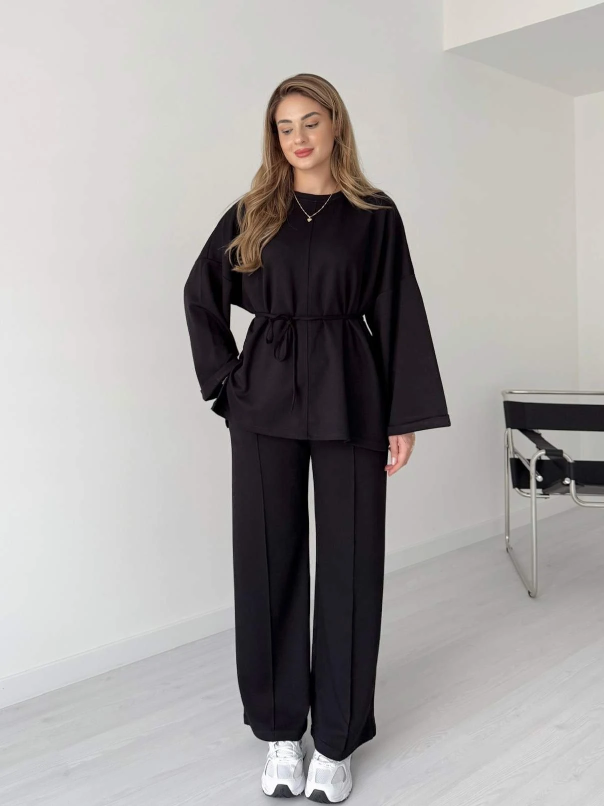 Bağlama Detaylı Modal Kumaş İkili Takım