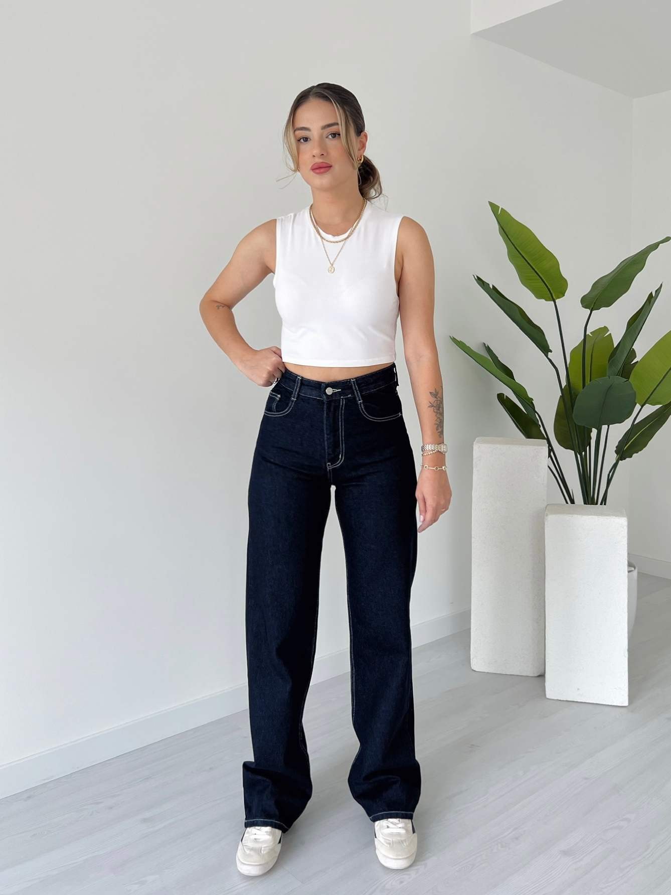 Wide Leg Jean - Raw Yıkama