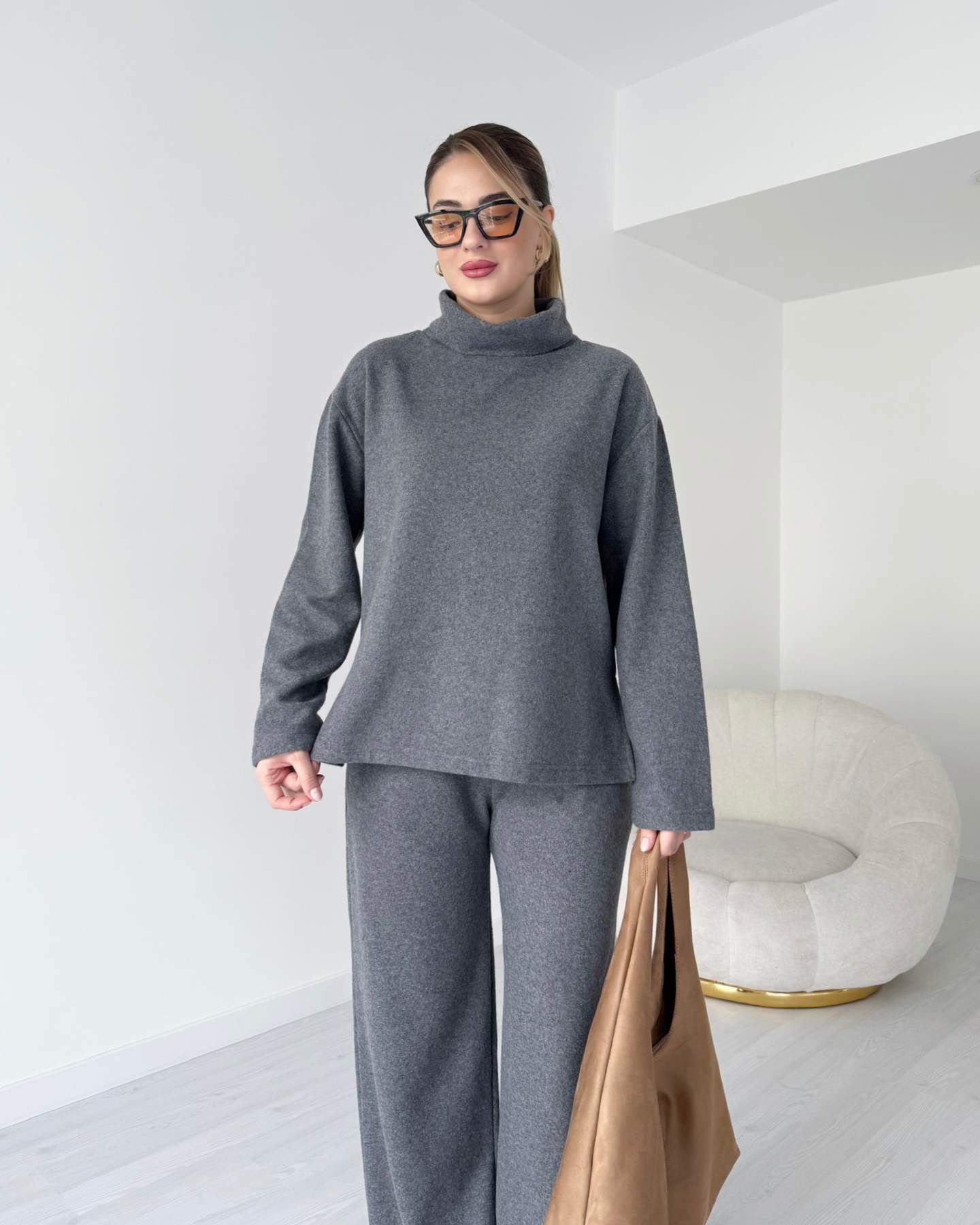 Balıkçı Yaka Selanik Kumaş İkili Takım