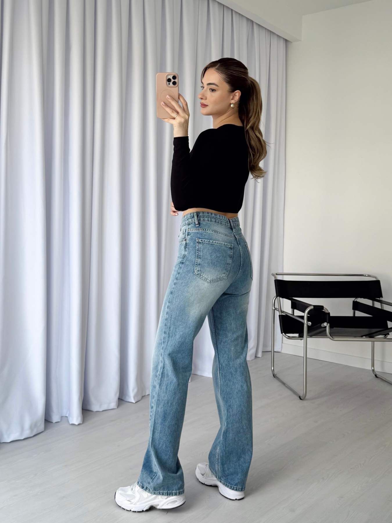 Açık Mavi Straight Jean