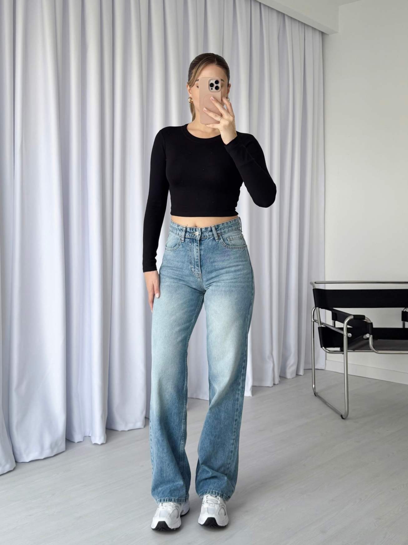 Açık Mavi Straight Jean