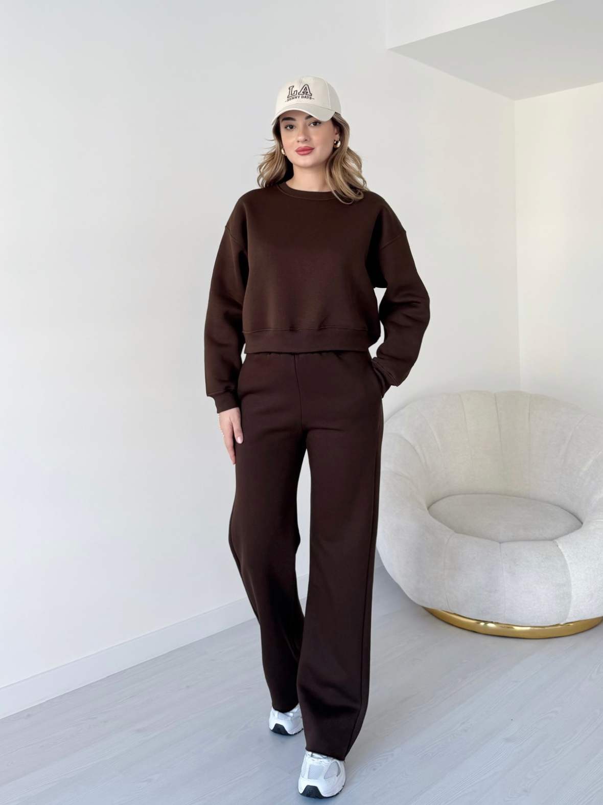 Kesik Paça Üç İplik Eşofman Takımı