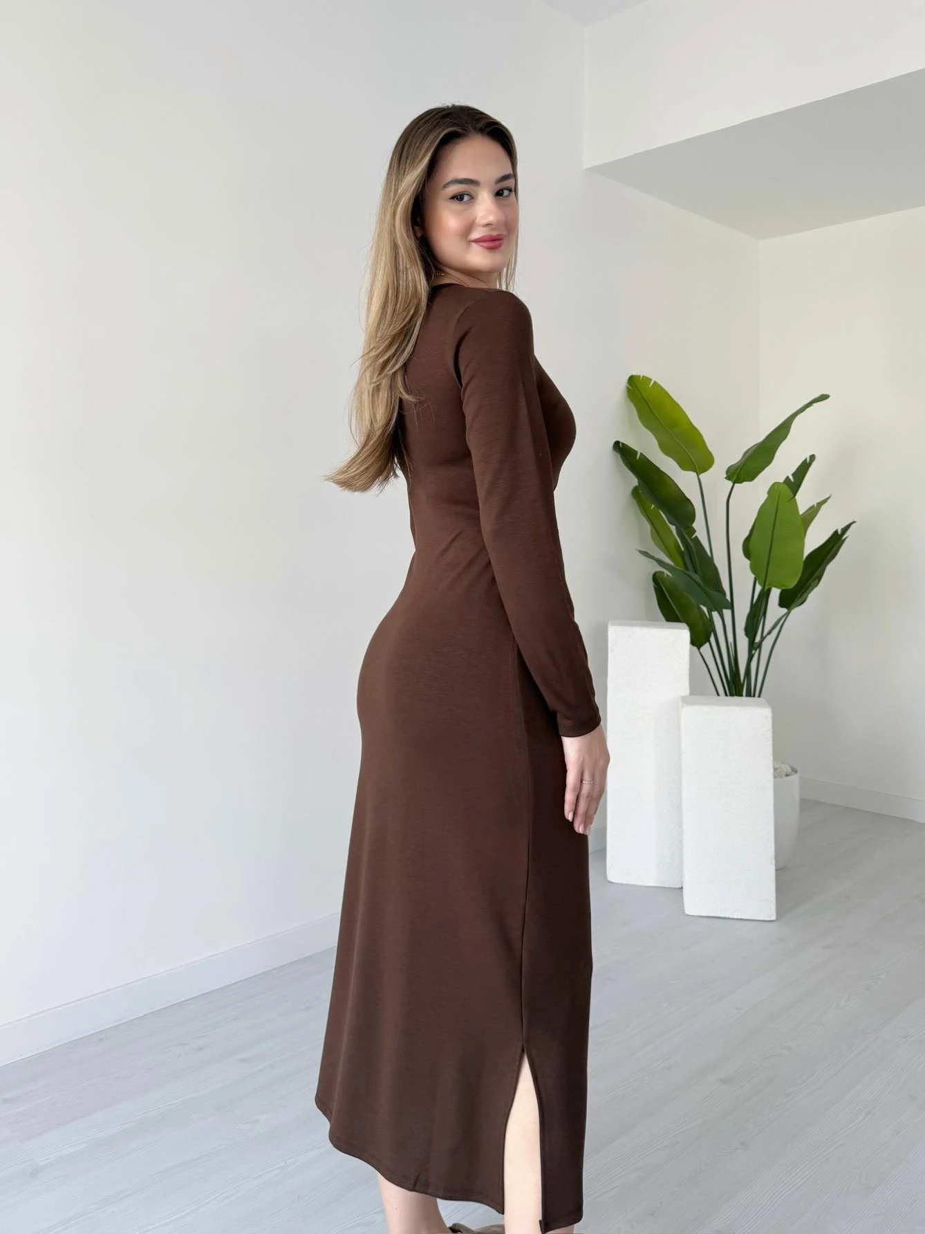 Bağlamalı Modal Elbise