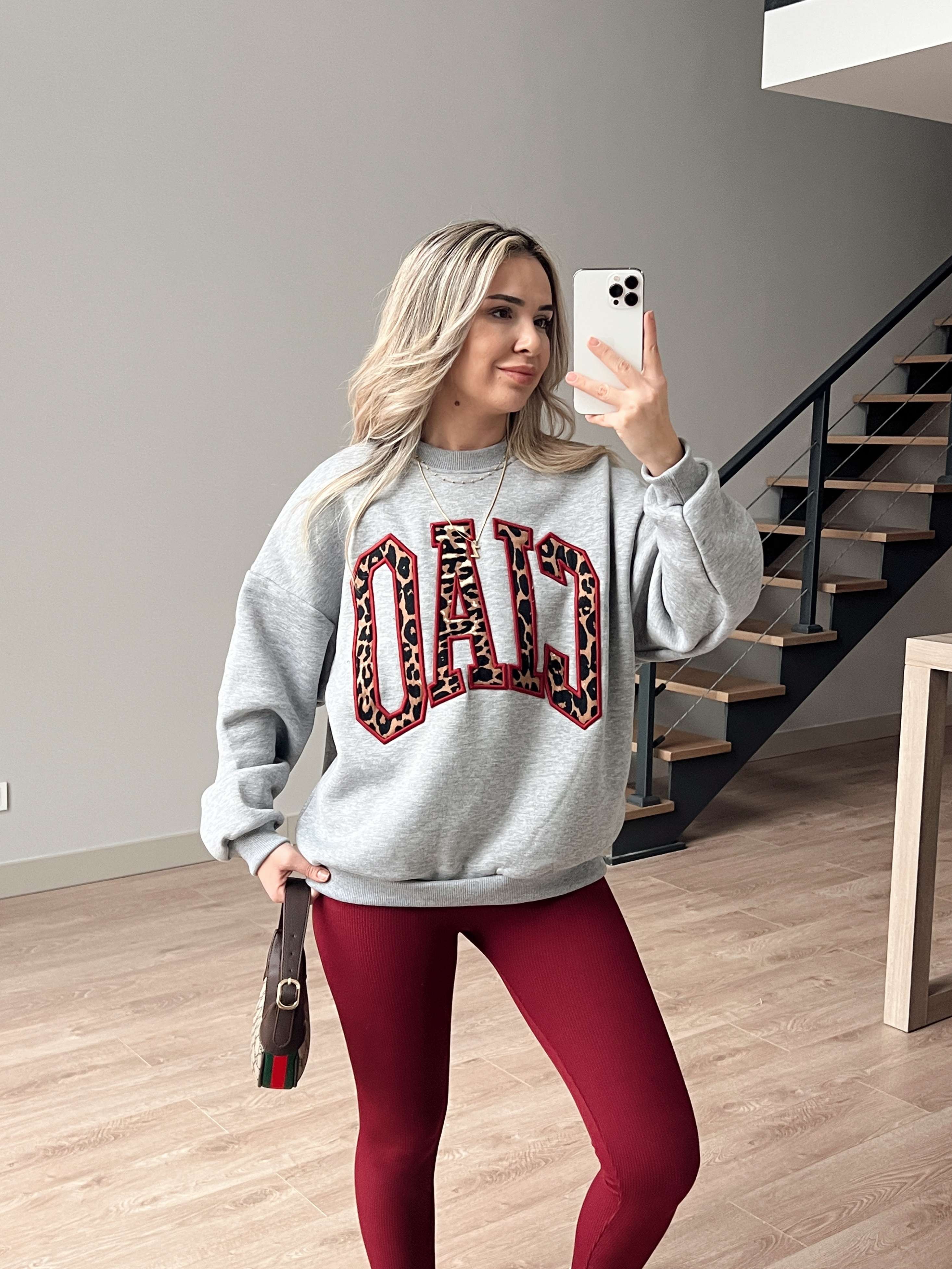 CIAO Üç İplik Şardonlu Sweatshirt