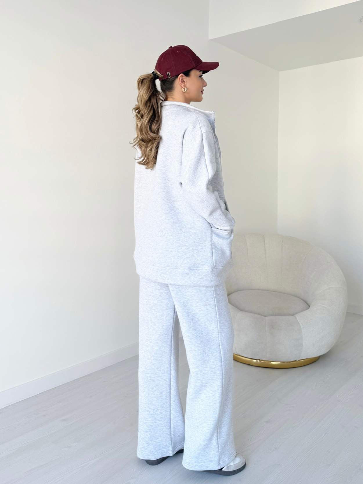 Şardonlu Üç İplik Eşofman Takımı