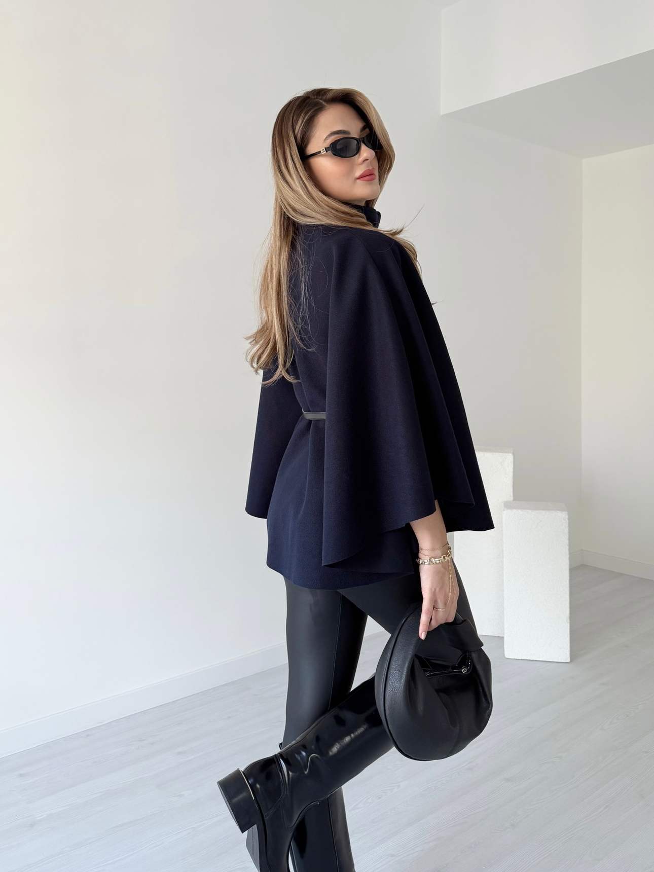 Gold Düğmeli Kaşe Panço