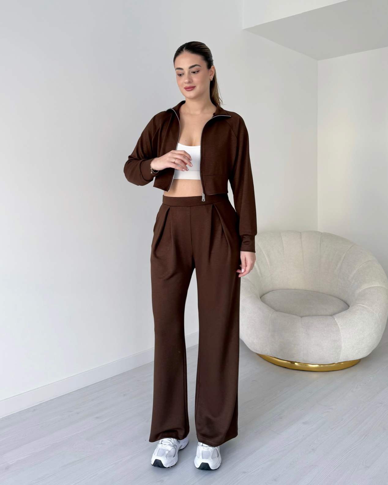 Pile Detaylı Modal Eşofman Takımı